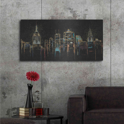 Luxe Metal Art 'Cityscape' by James Wiens, Metal Wall Art,48x24