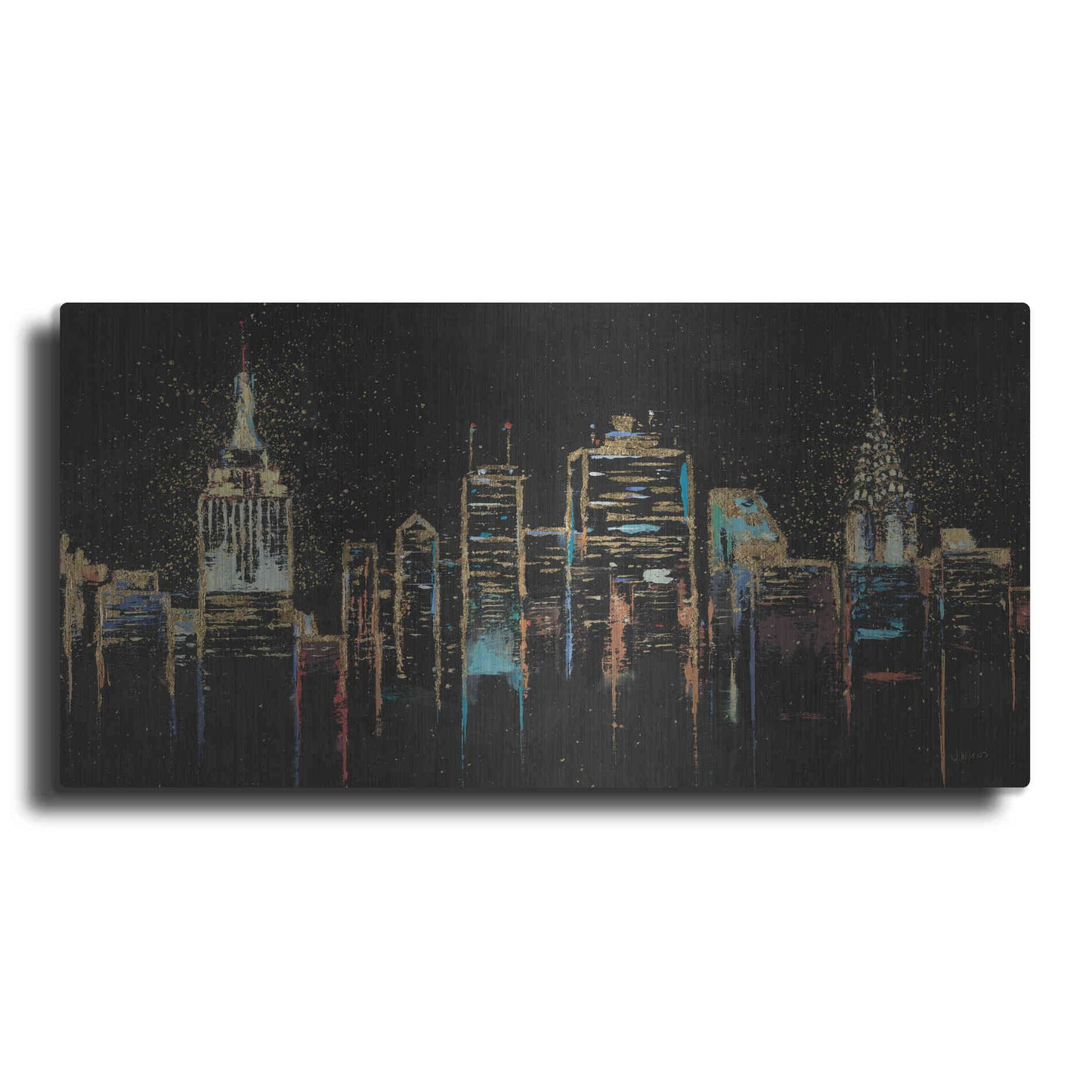 Luxe Metal Art 'Cityscape' by James Wiens, Metal Wall Art