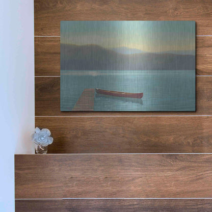 Luxe Metal Art 'Zen Canoe II' by James Wiens, Metal Wall Art,16x12