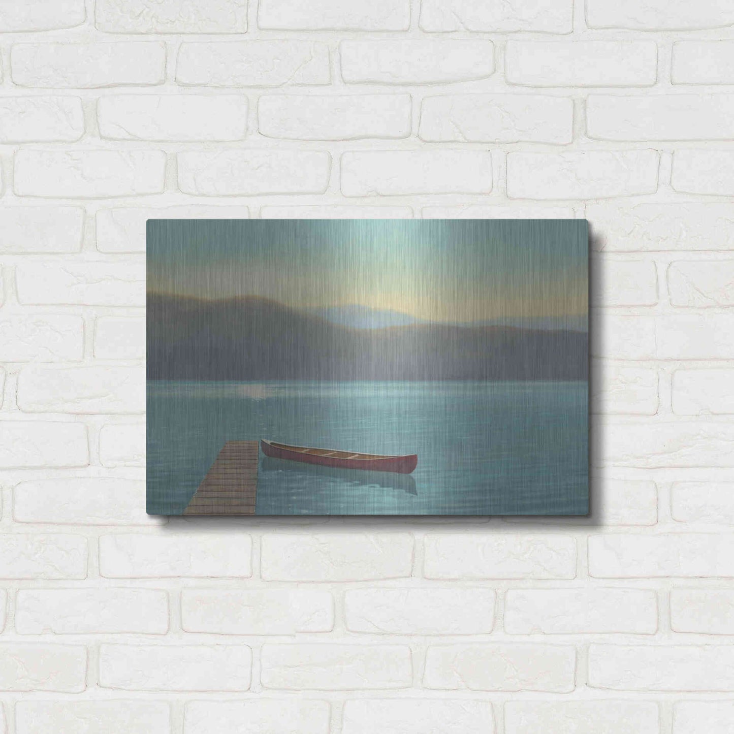 Luxe Metal Art 'Zen Canoe II' by James Wiens, Metal Wall Art,24x16