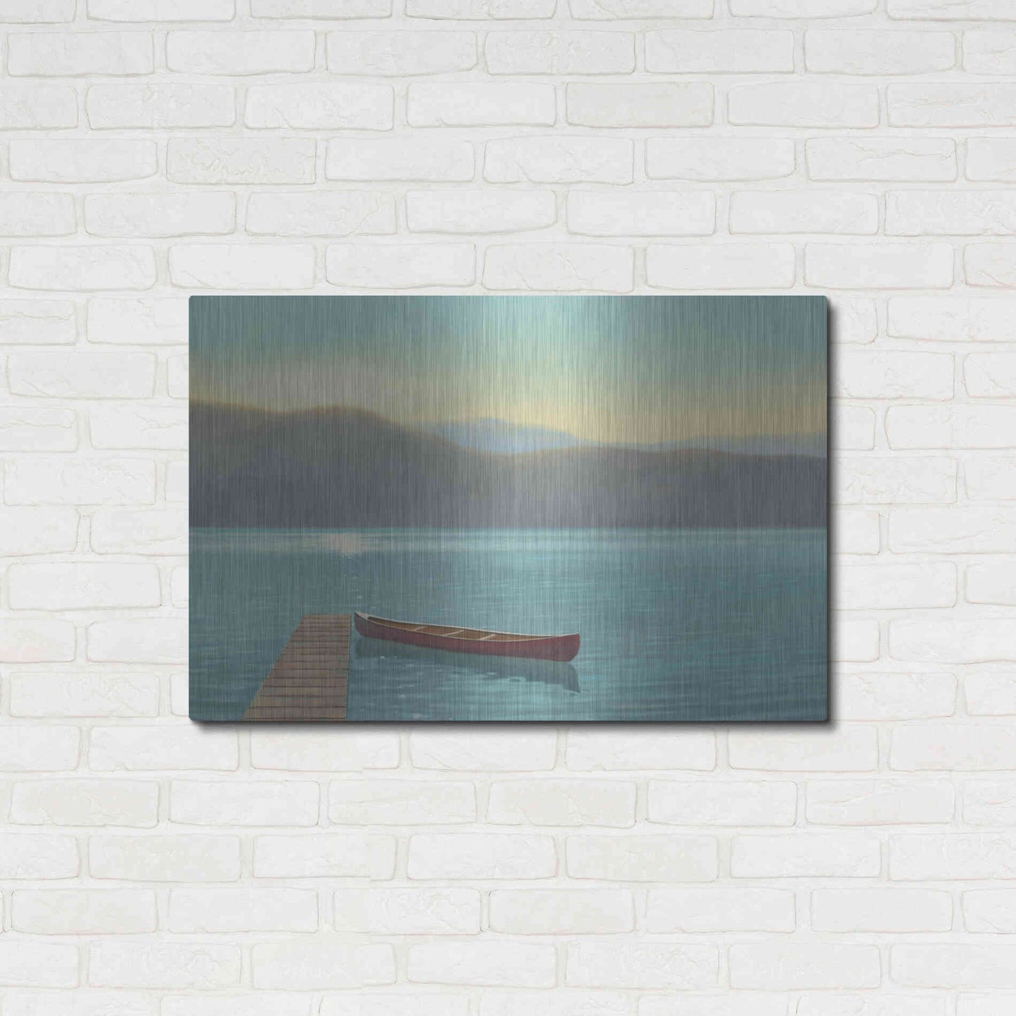 Luxe Metal Art 'Zen Canoe II' by James Wiens, Metal Wall Art,36x24