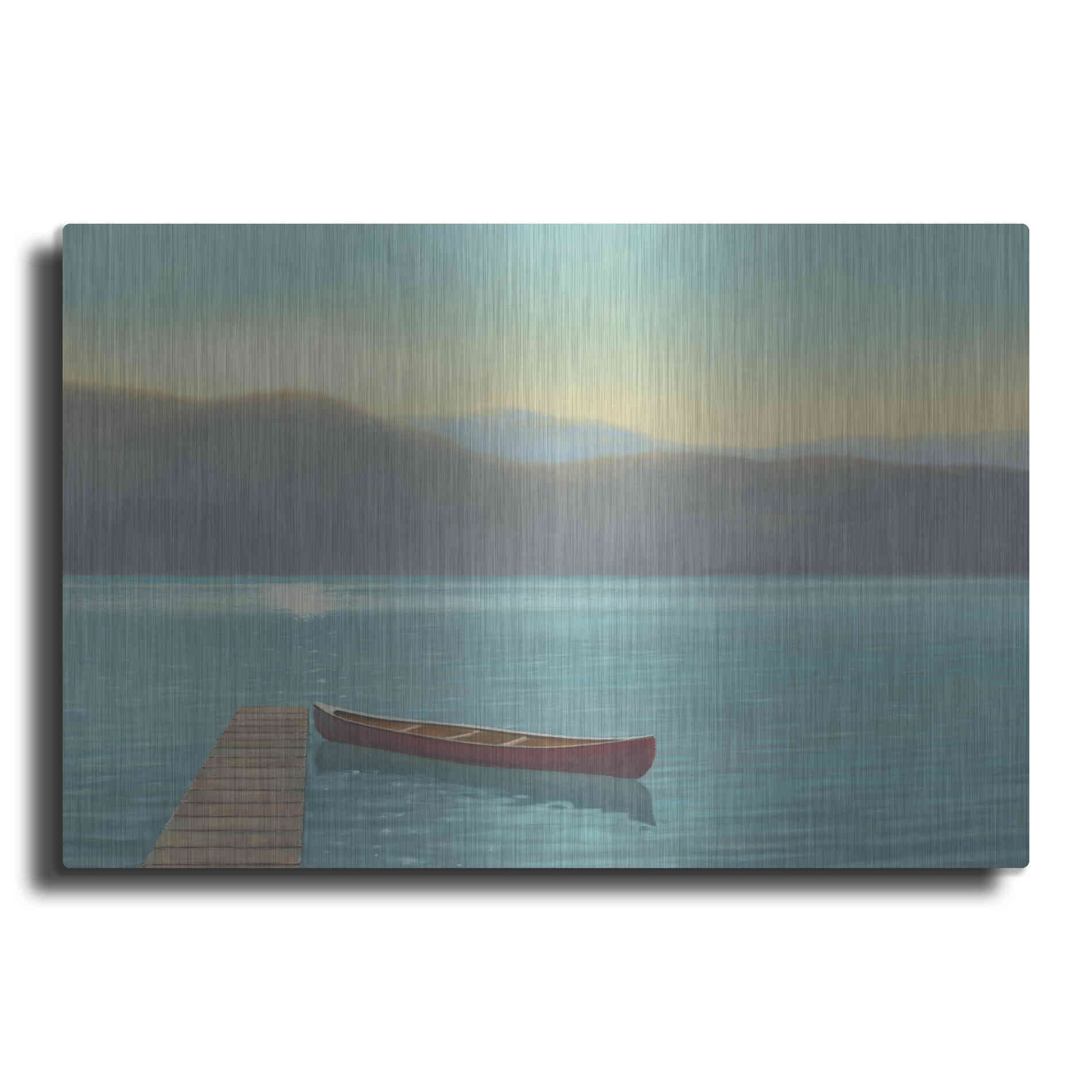 Luxe Metal Art 'Zen Canoe II' by James Wiens, Metal Wall Art