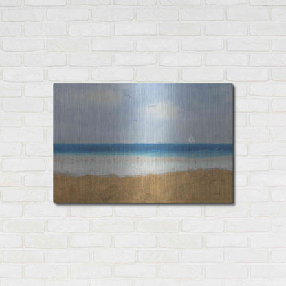 Luxe Metal Art 'Beach Horizon' by James Wiens, Metal Wall Art,36x24