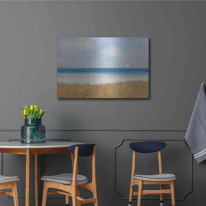 Luxe Metal Art 'Beach Horizon' by James Wiens, Metal Wall Art,36x24