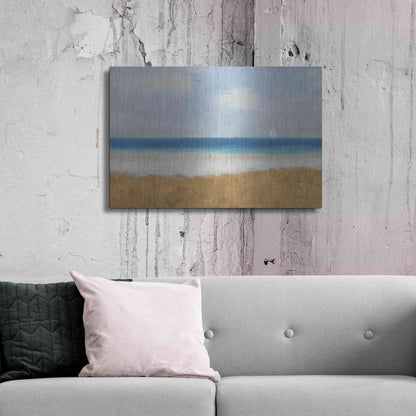 Luxe Metal Art 'Beach Horizon' by James Wiens, Metal Wall Art,36x24