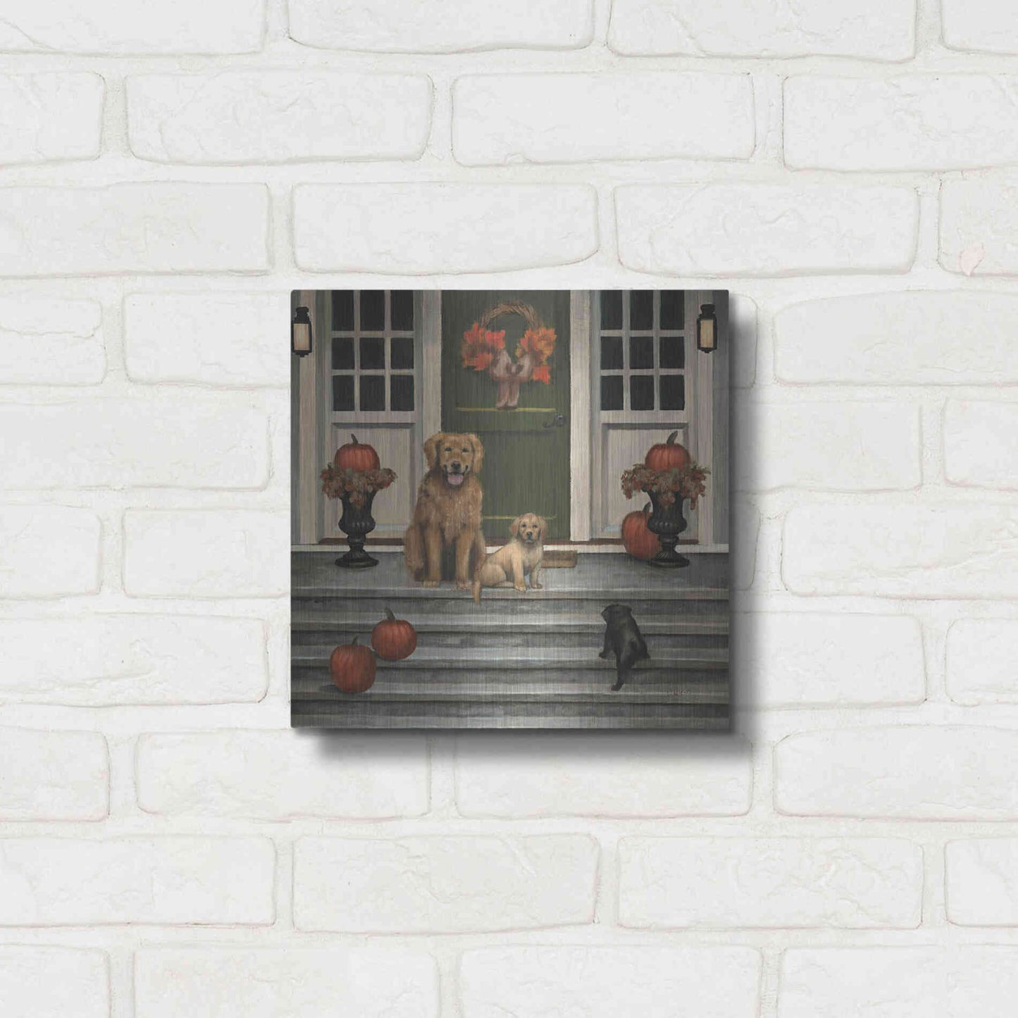 Luxe Metal Art 'Home Welcoming' by James Wiens, Metal Wall Art,12x12