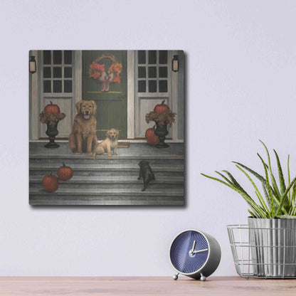 Luxe Metal Art 'Home Welcoming' by James Wiens, Metal Wall Art,12x12