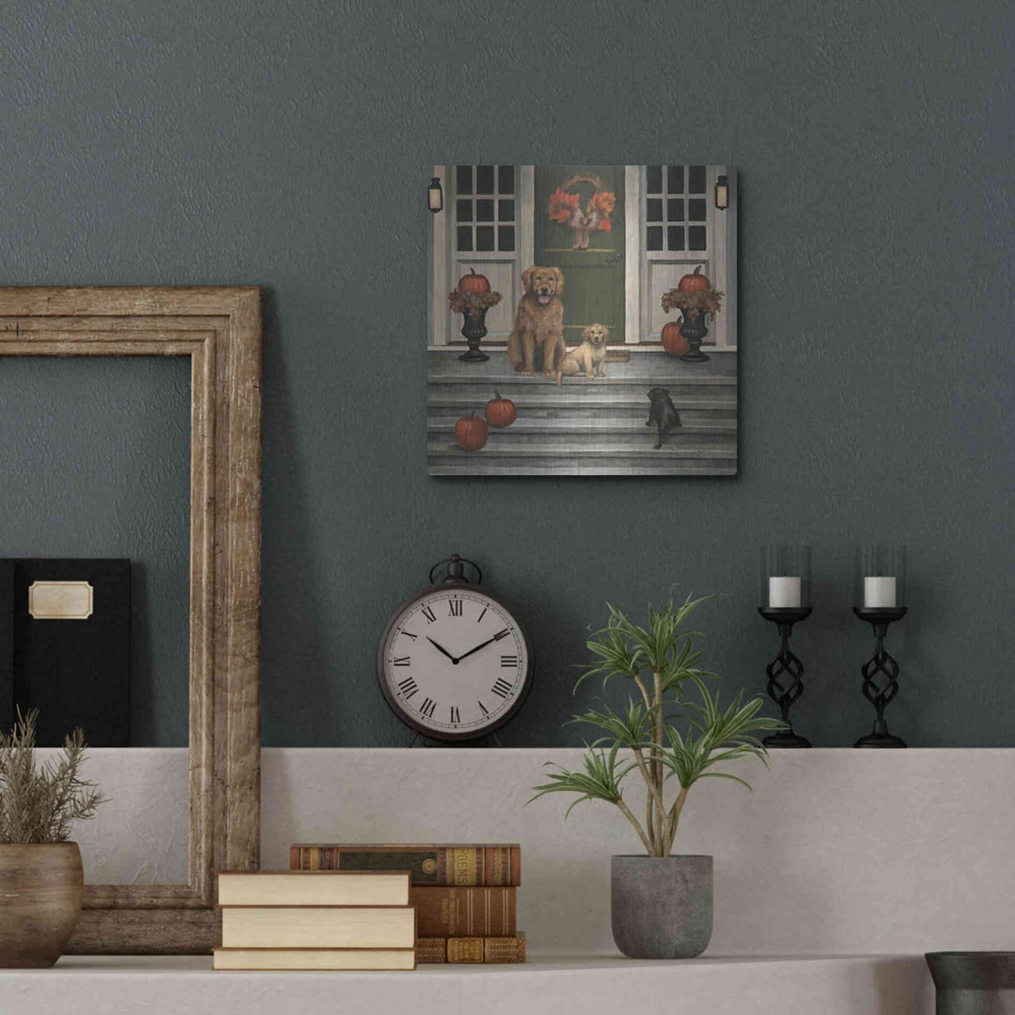 Luxe Metal Art 'Home Welcoming' by James Wiens, Metal Wall Art,12x12