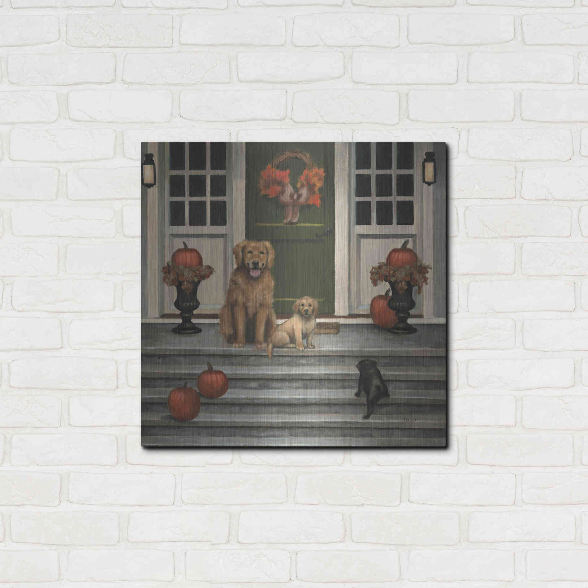 Luxe Metal Art 'Home Welcoming' by James Wiens, Metal Wall Art,24x24