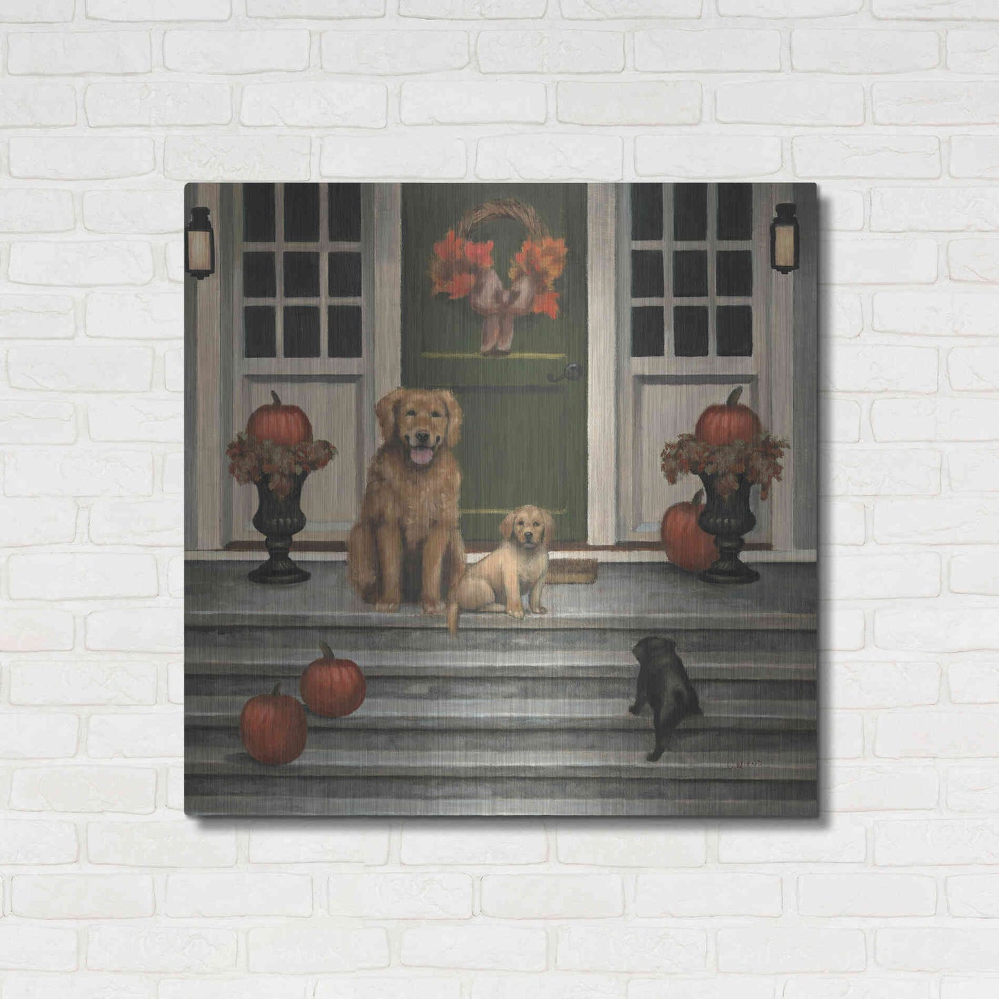 Luxe Metal Art 'Home Welcoming' by James Wiens, Metal Wall Art,36x36