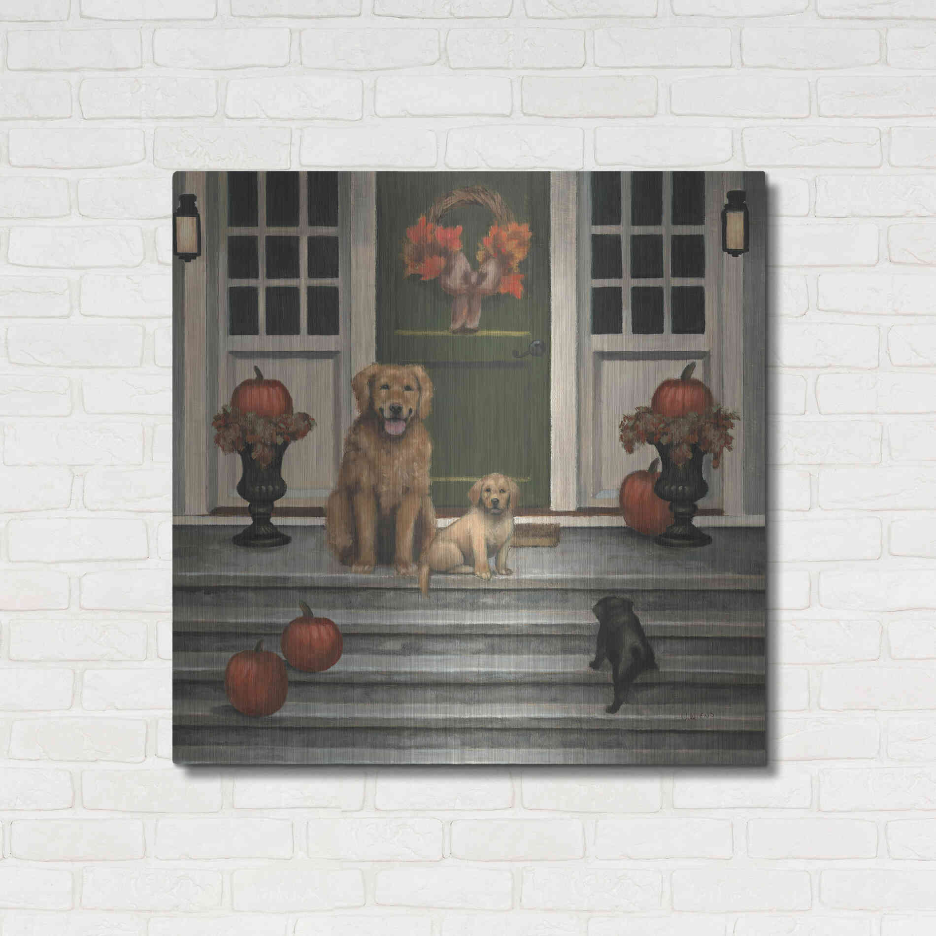 Luxe Metal Art 'Home Welcoming' by James Wiens, Metal Wall Art,36x36