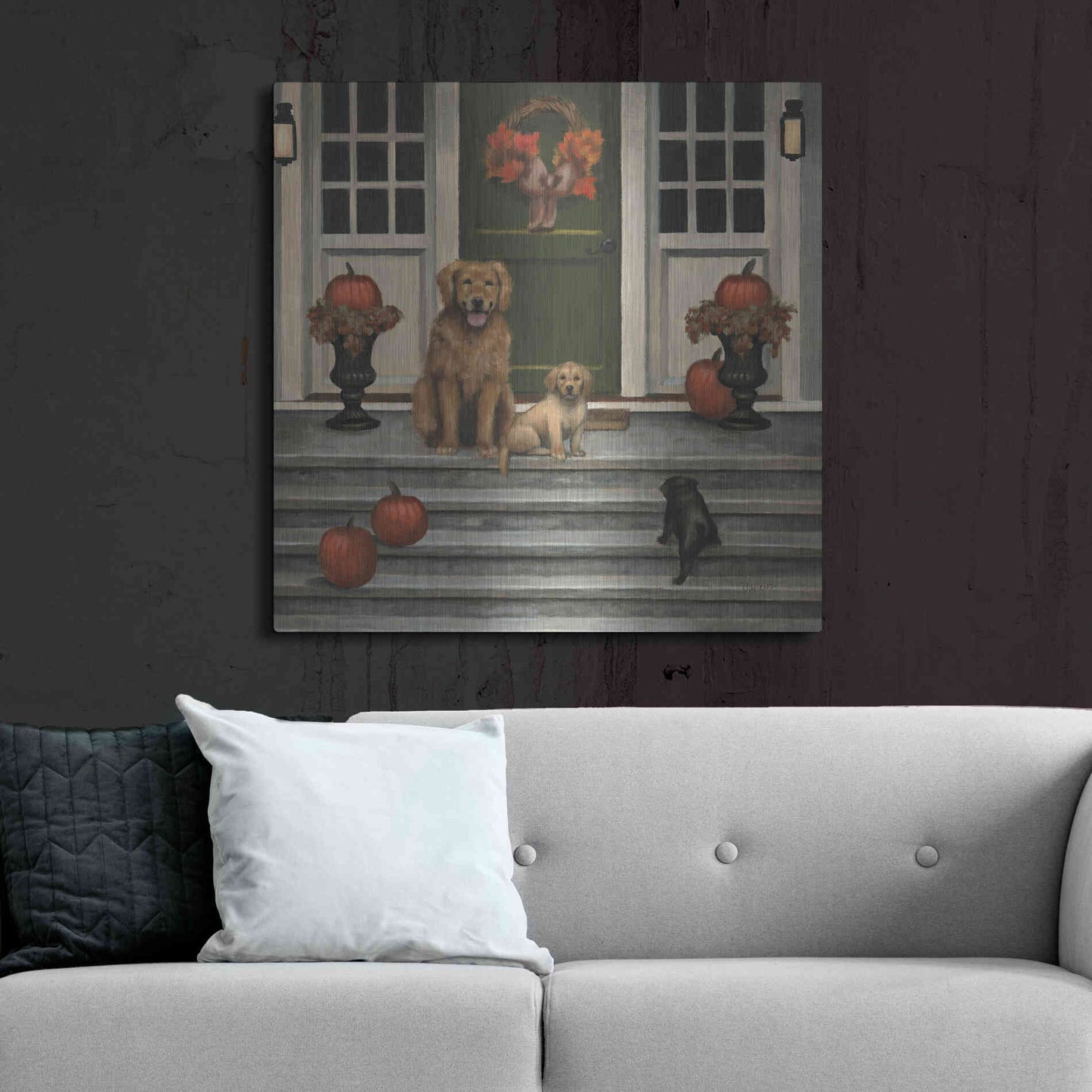 Luxe Metal Art 'Home Welcoming' by James Wiens, Metal Wall Art,36x36