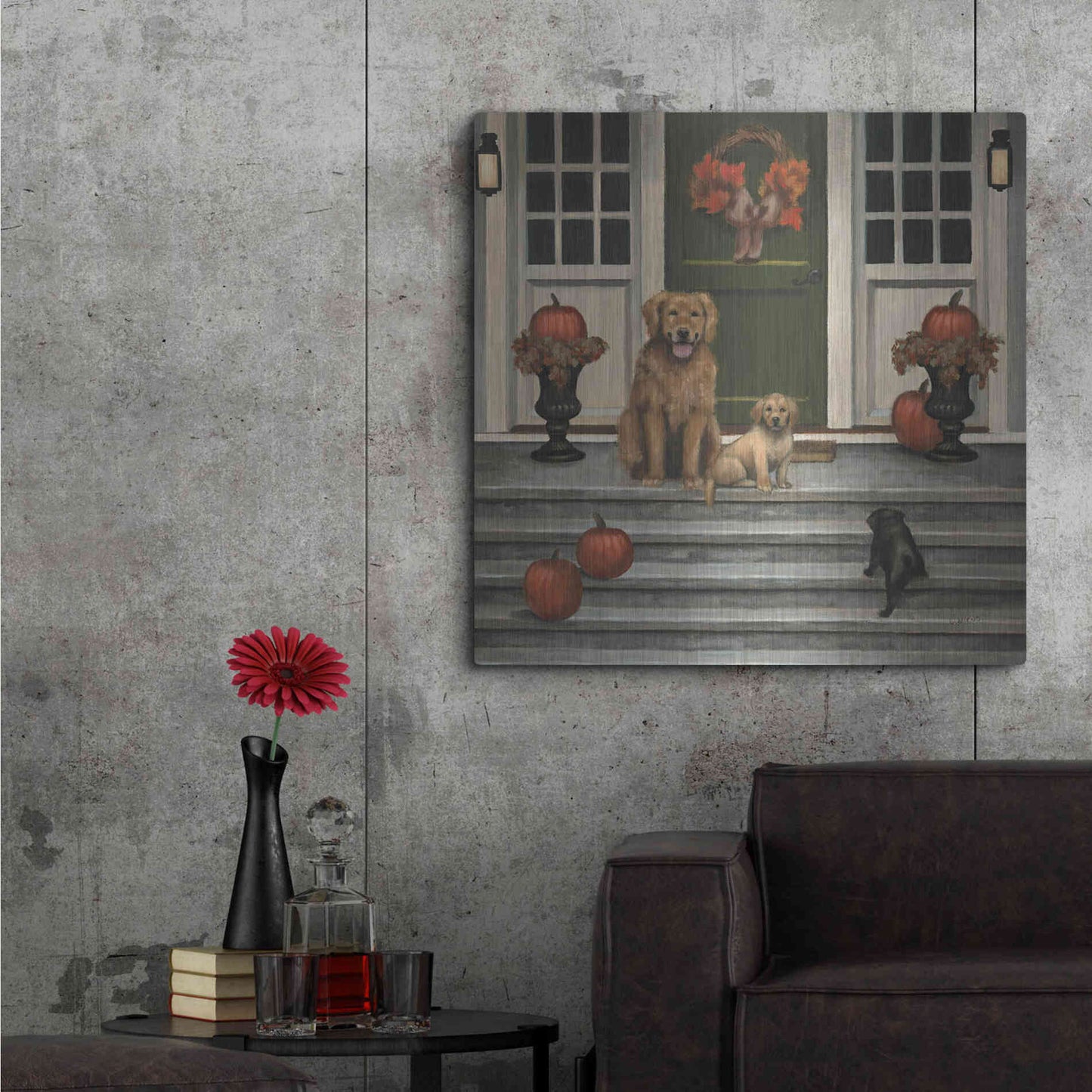 Luxe Metal Art 'Home Welcoming' by James Wiens, Metal Wall Art,36x36