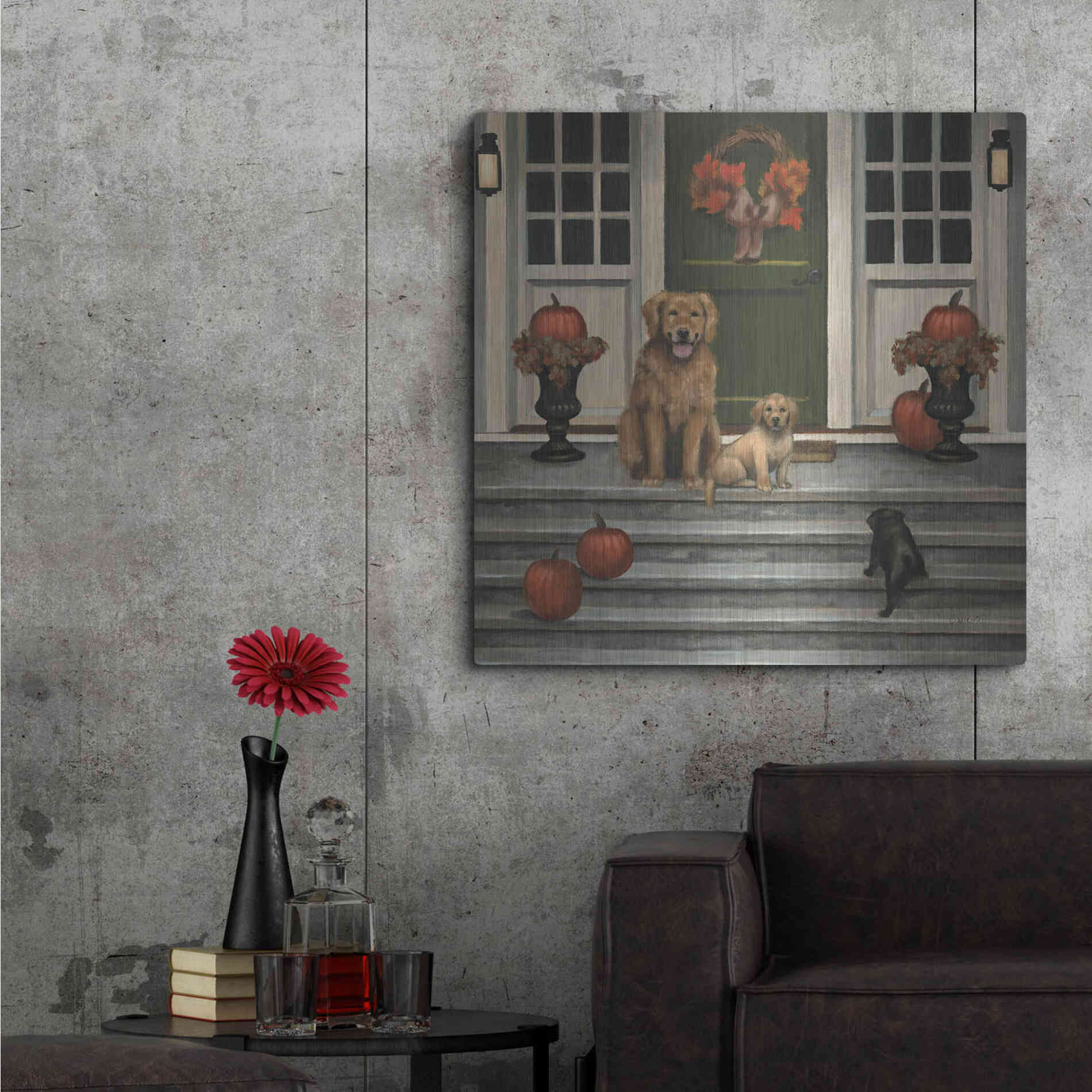 Luxe Metal Art 'Home Welcoming' by James Wiens, Metal Wall Art,36x36