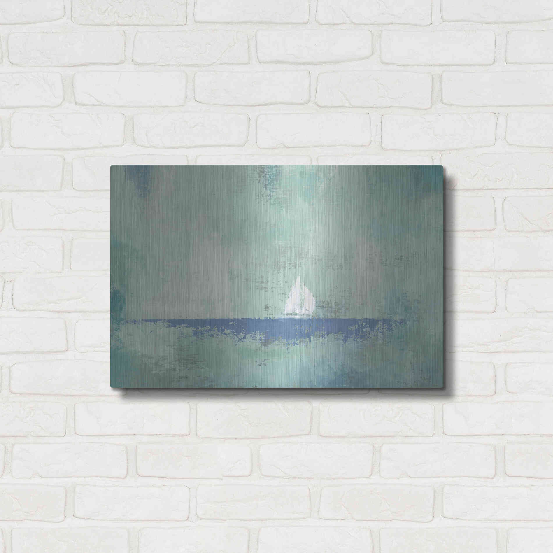 Luxe Metal Art 'Sailboat Dream' by James Wiens, Metal Wall Art,24x16