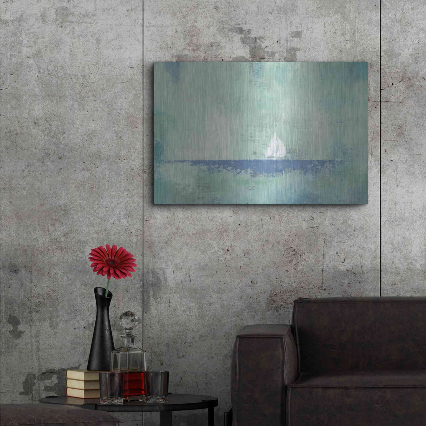 Luxe Metal Art 'Sailboat Dream' by James Wiens, Metal Wall Art,36x24