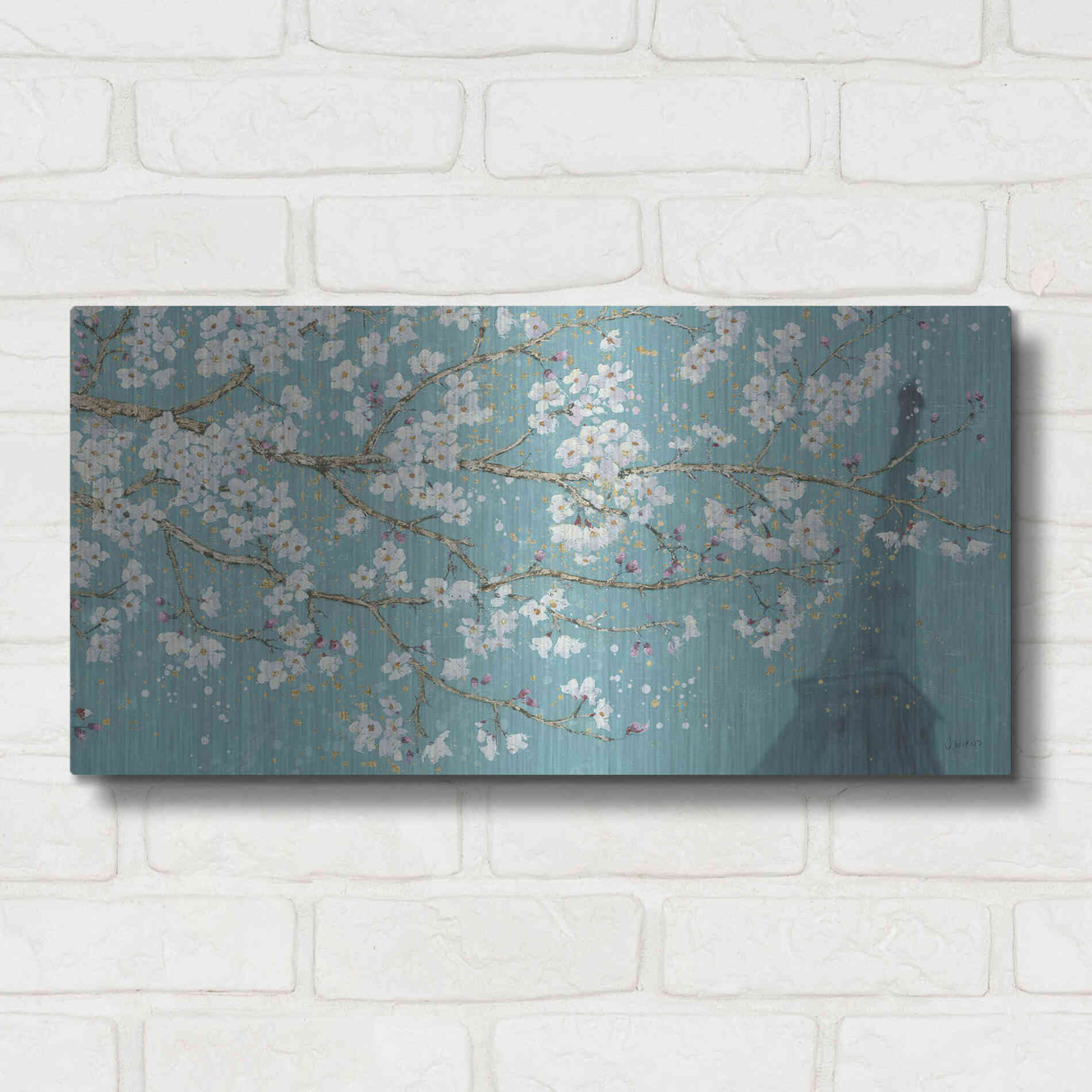 Luxe Metal Art 'April Breeze II' by James Wiens, Metal Wall Art,24x12