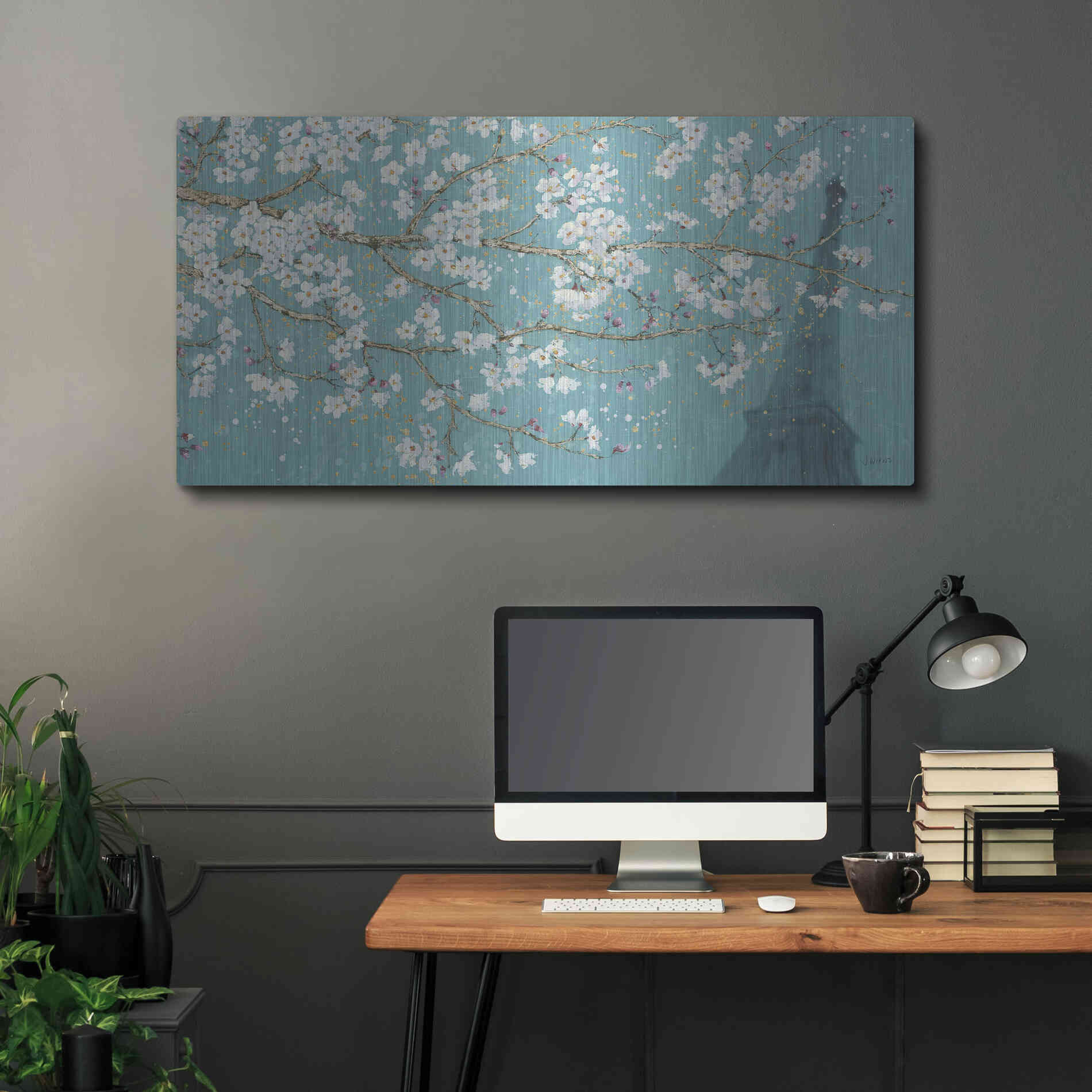 Luxe Metal Art 'April Breeze II' by James Wiens, Metal Wall Art,48x24