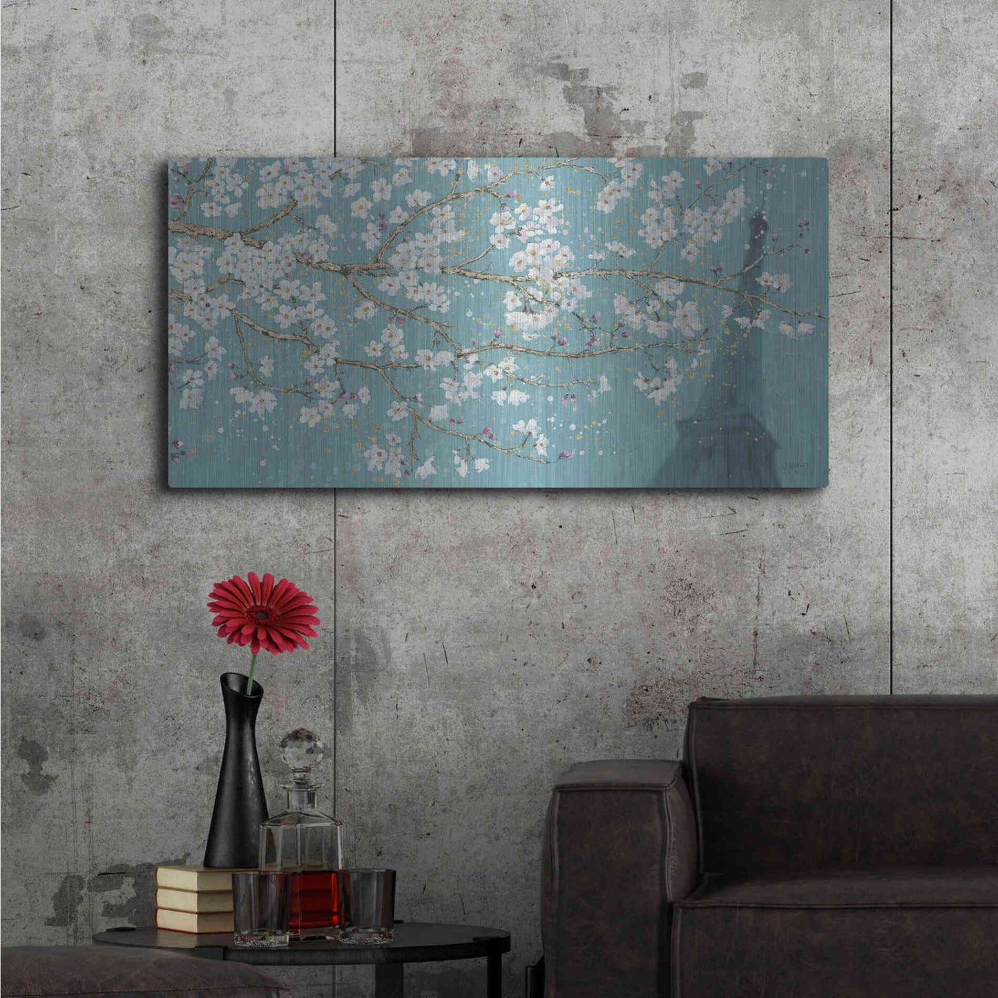 Luxe Metal Art 'April Breeze II' by James Wiens, Metal Wall Art,48x24