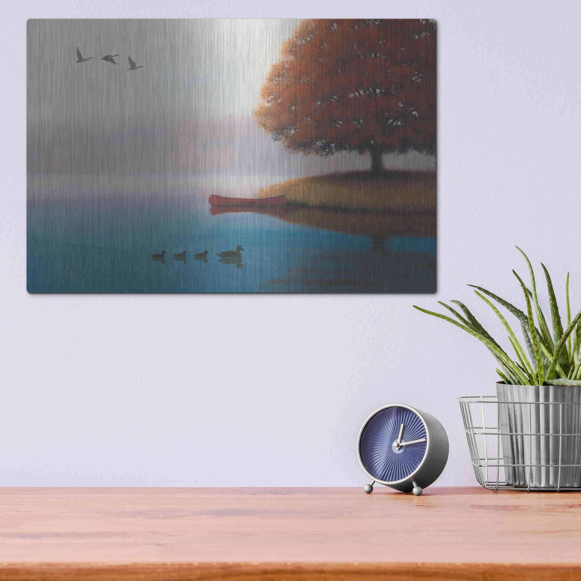 Luxe Metal Art 'Early in the Morning' by James Wiens, Metal Wall Art,16x12