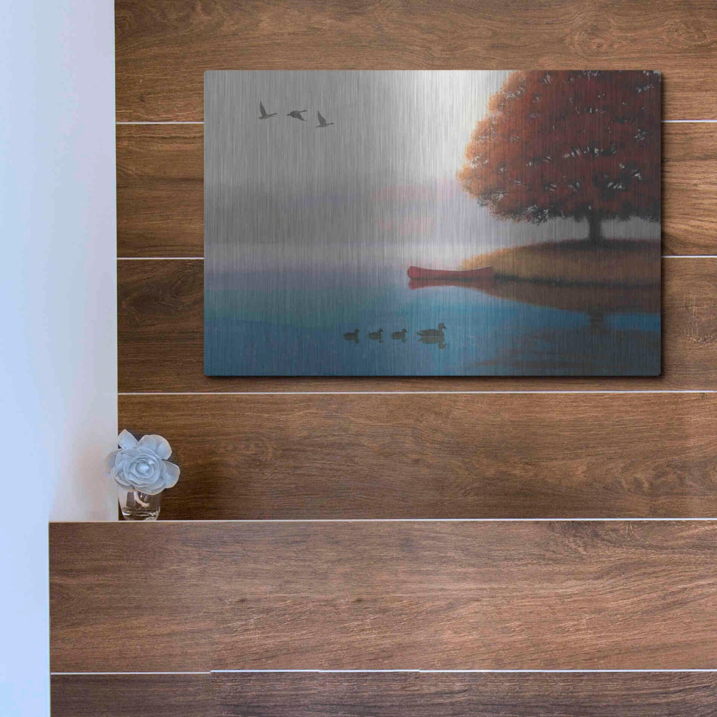 Luxe Metal Art 'Early in the Morning' by James Wiens, Metal Wall Art,16x12