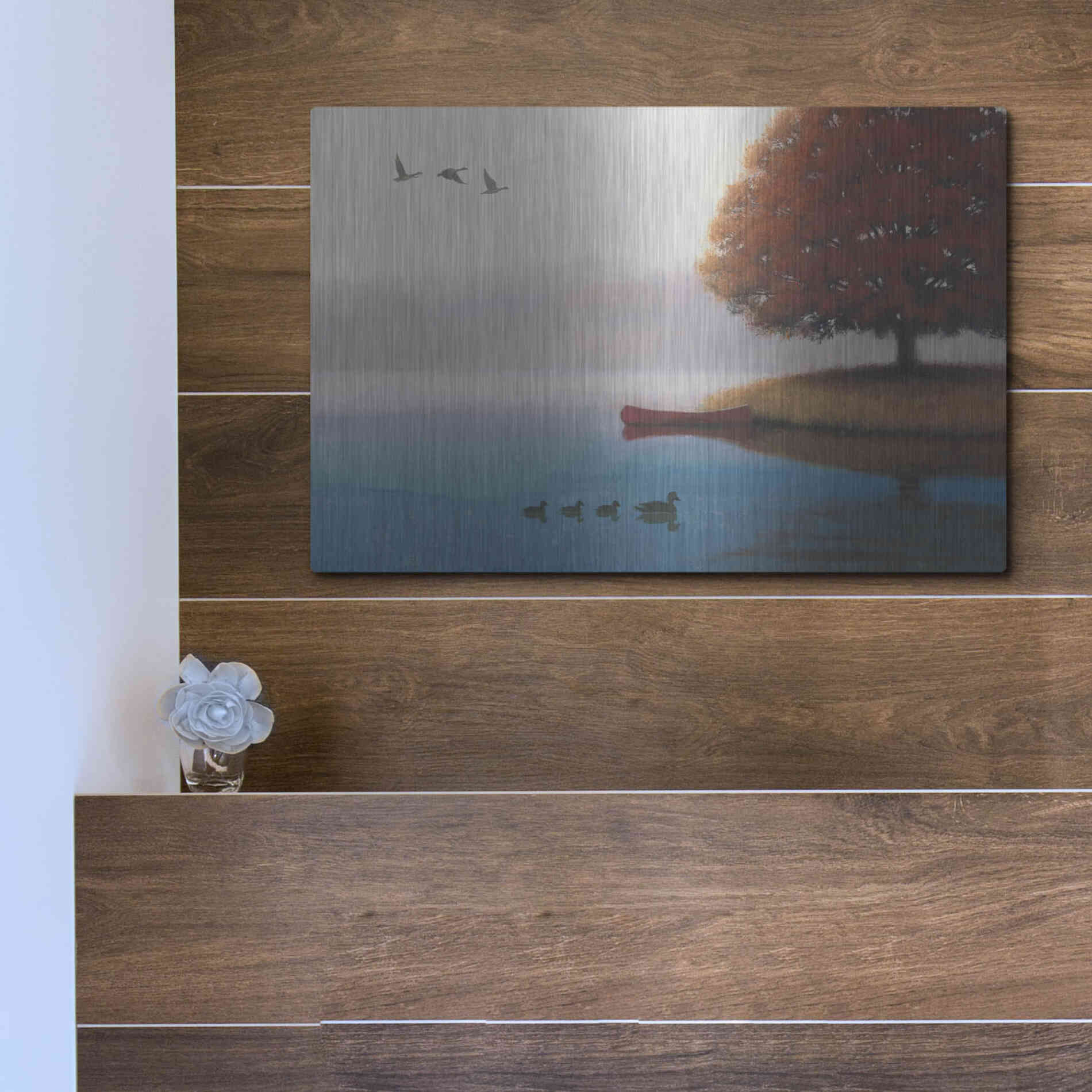 Luxe Metal Art 'Early in the Morning' by James Wiens, Metal Wall Art,16x12