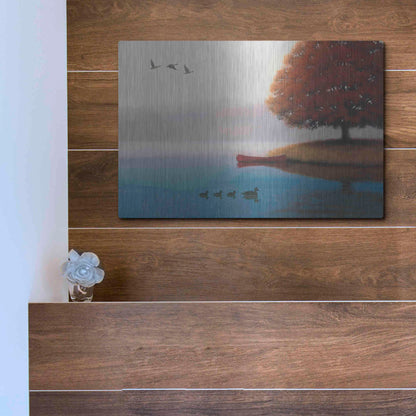 Luxe Metal Art 'Early in the Morning' by James Wiens, Metal Wall Art,16x12