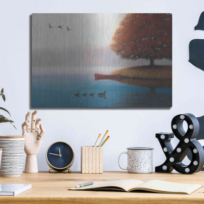 Luxe Metal Art 'Early in the Morning' by James Wiens, Metal Wall Art,16x12