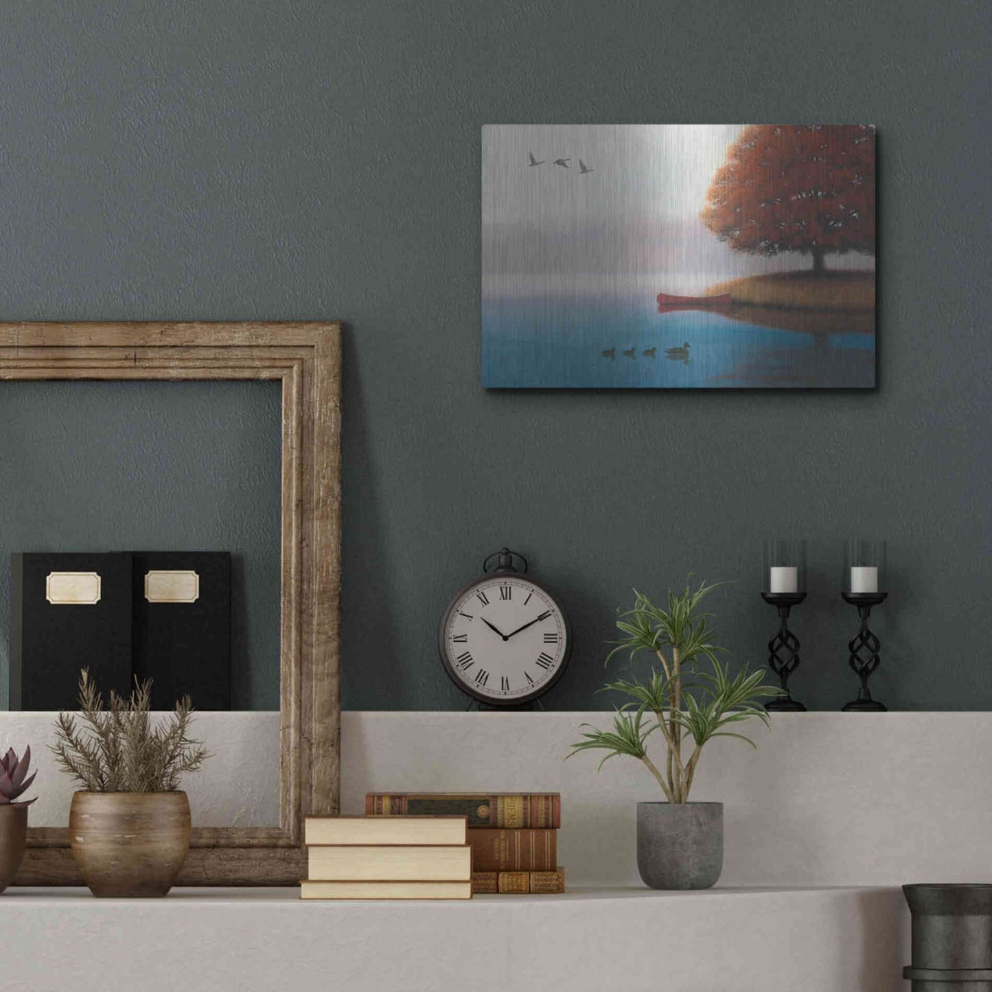 Luxe Metal Art 'Early in the Morning' by James Wiens, Metal Wall Art,16x12