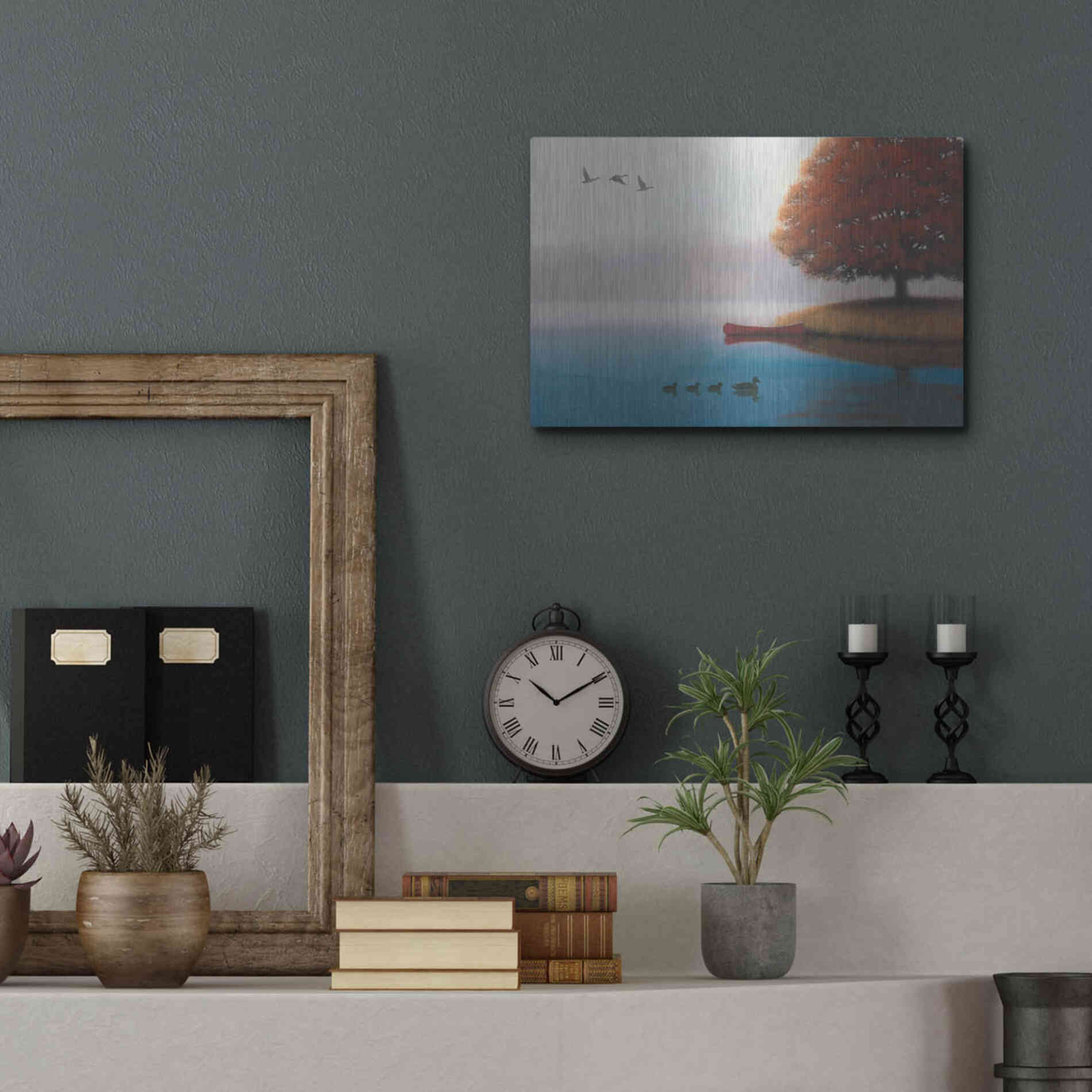 Luxe Metal Art 'Early in the Morning' by James Wiens, Metal Wall Art,16x12