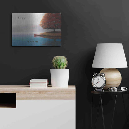 Luxe Metal Art 'Early in the Morning' by James Wiens, Metal Wall Art,24x16