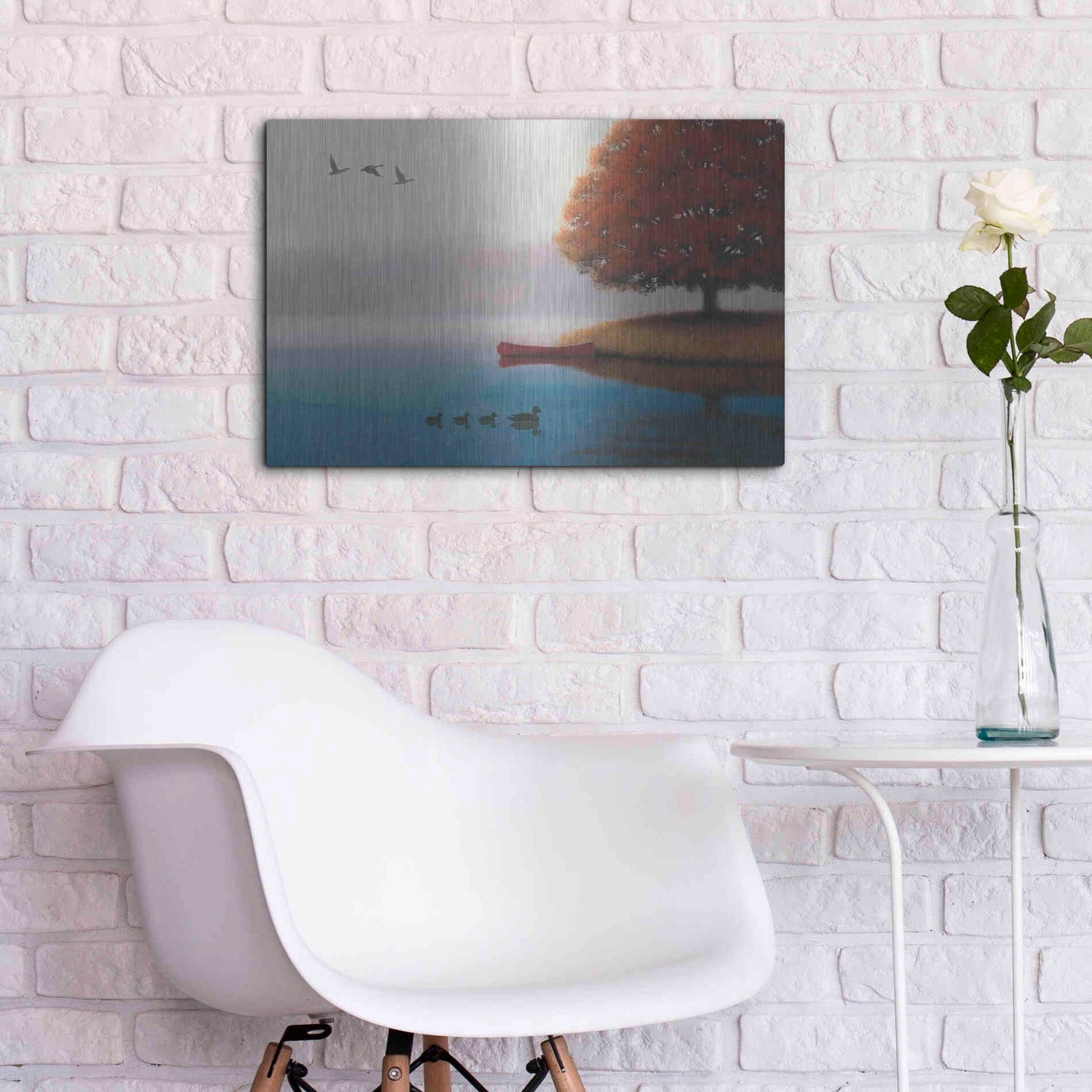 Luxe Metal Art 'Early in the Morning' by James Wiens, Metal Wall Art,24x16