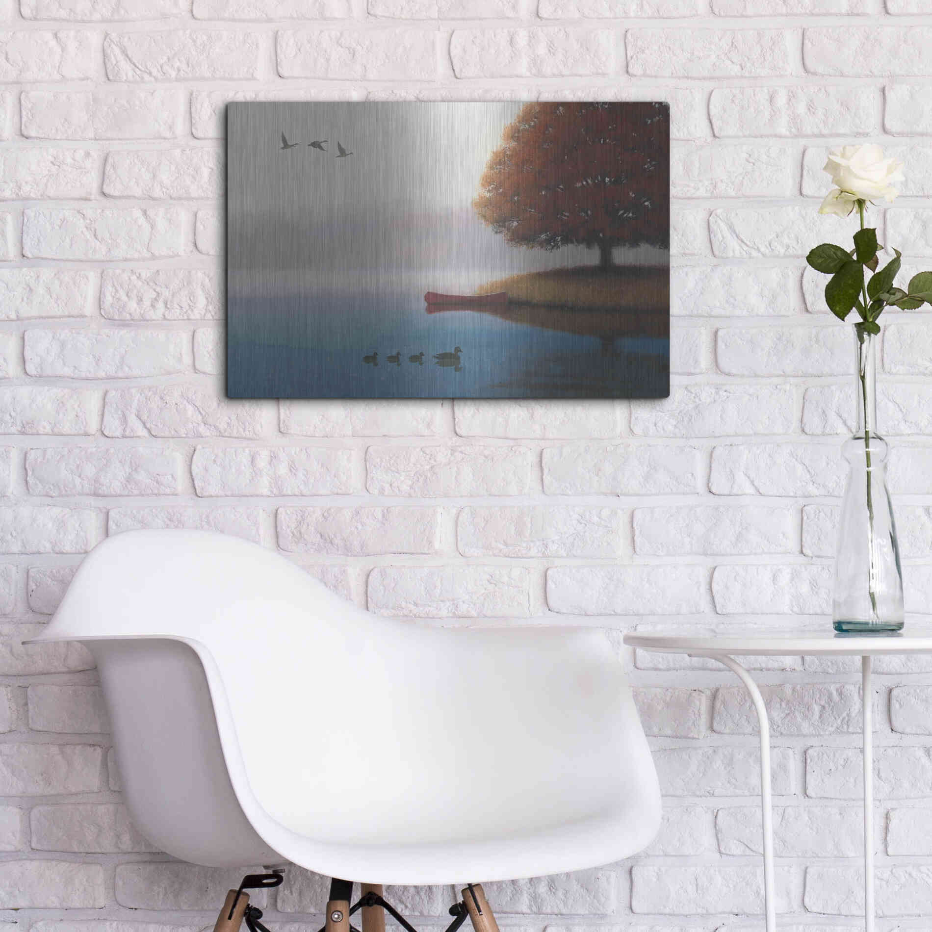 Luxe Metal Art 'Early in the Morning' by James Wiens, Metal Wall Art,24x16