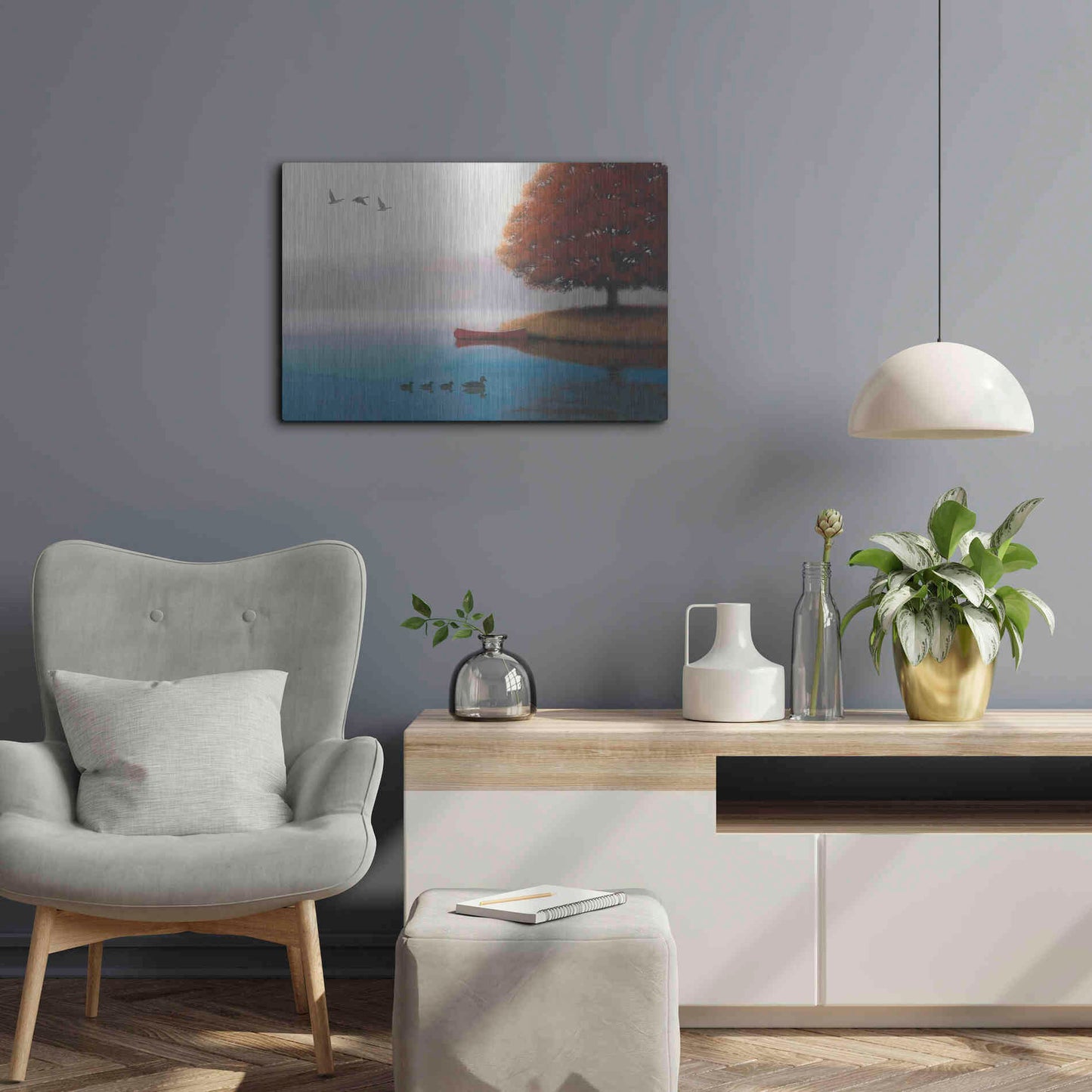 Luxe Metal Art 'Early in the Morning' by James Wiens, Metal Wall Art,24x16