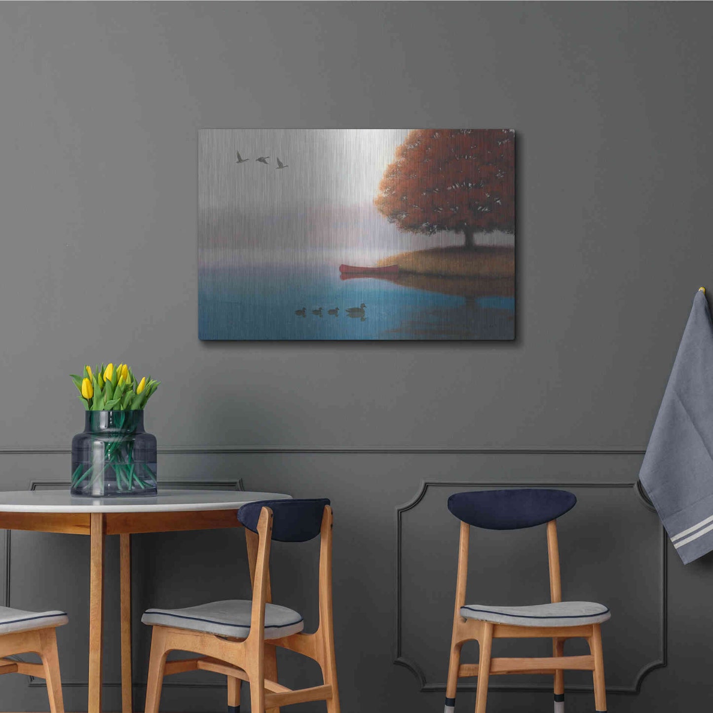 Luxe Metal Art 'Early in the Morning' by James Wiens, Metal Wall Art,36x24