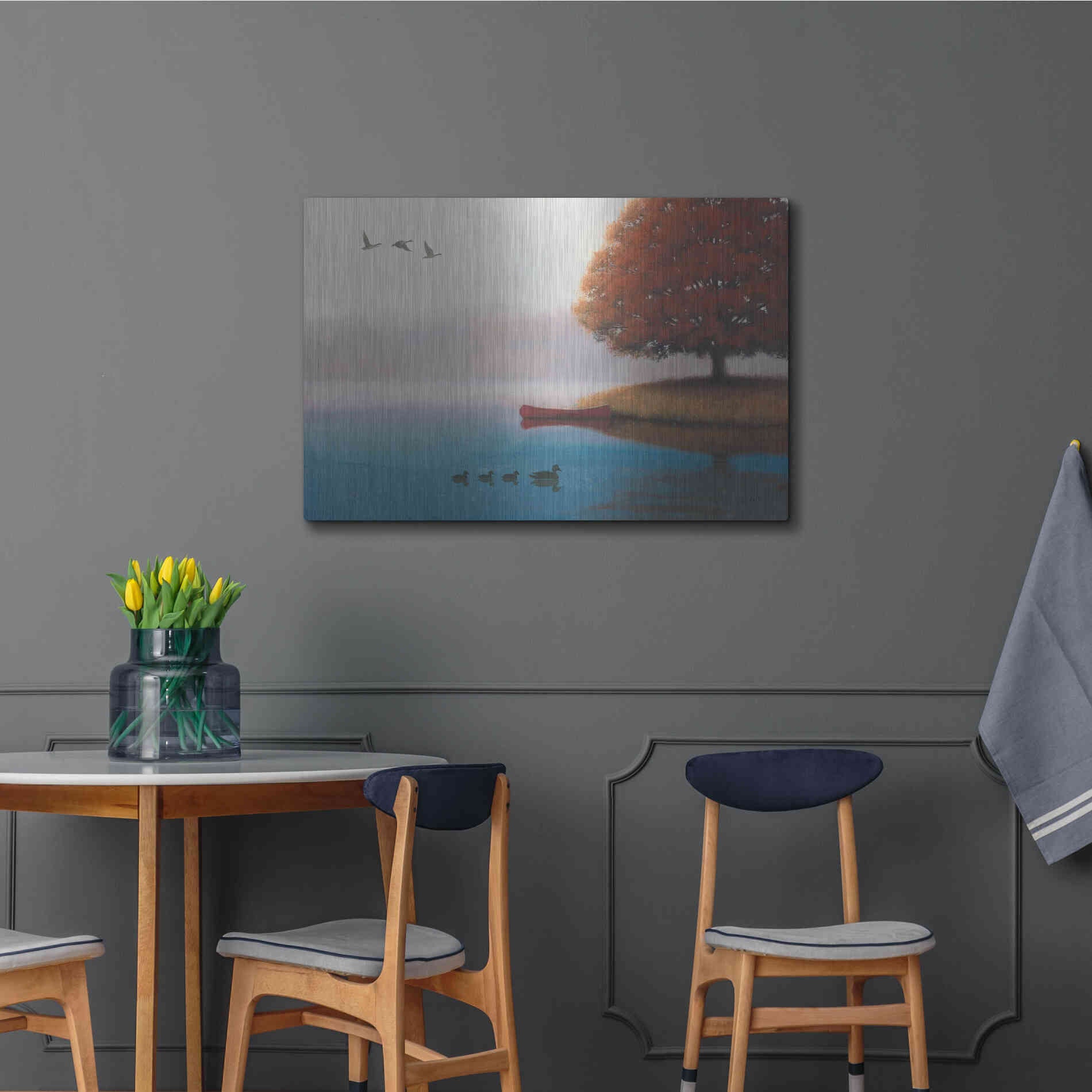 Luxe Metal Art 'Early in the Morning' by James Wiens, Metal Wall Art,36x24