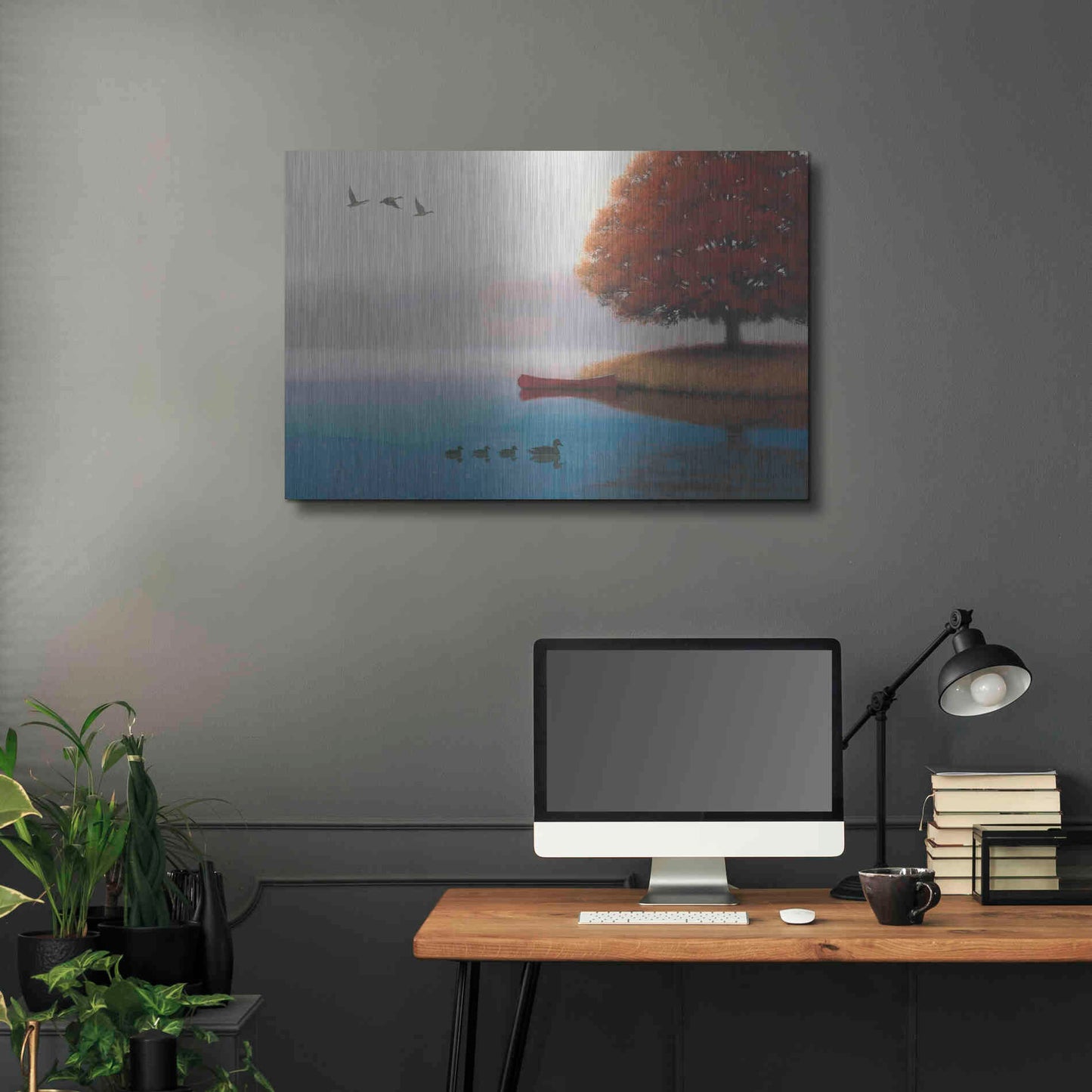 Luxe Metal Art 'Early in the Morning' by James Wiens, Metal Wall Art,36x24