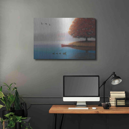 Luxe Metal Art 'Early in the Morning' by James Wiens, Metal Wall Art,36x24