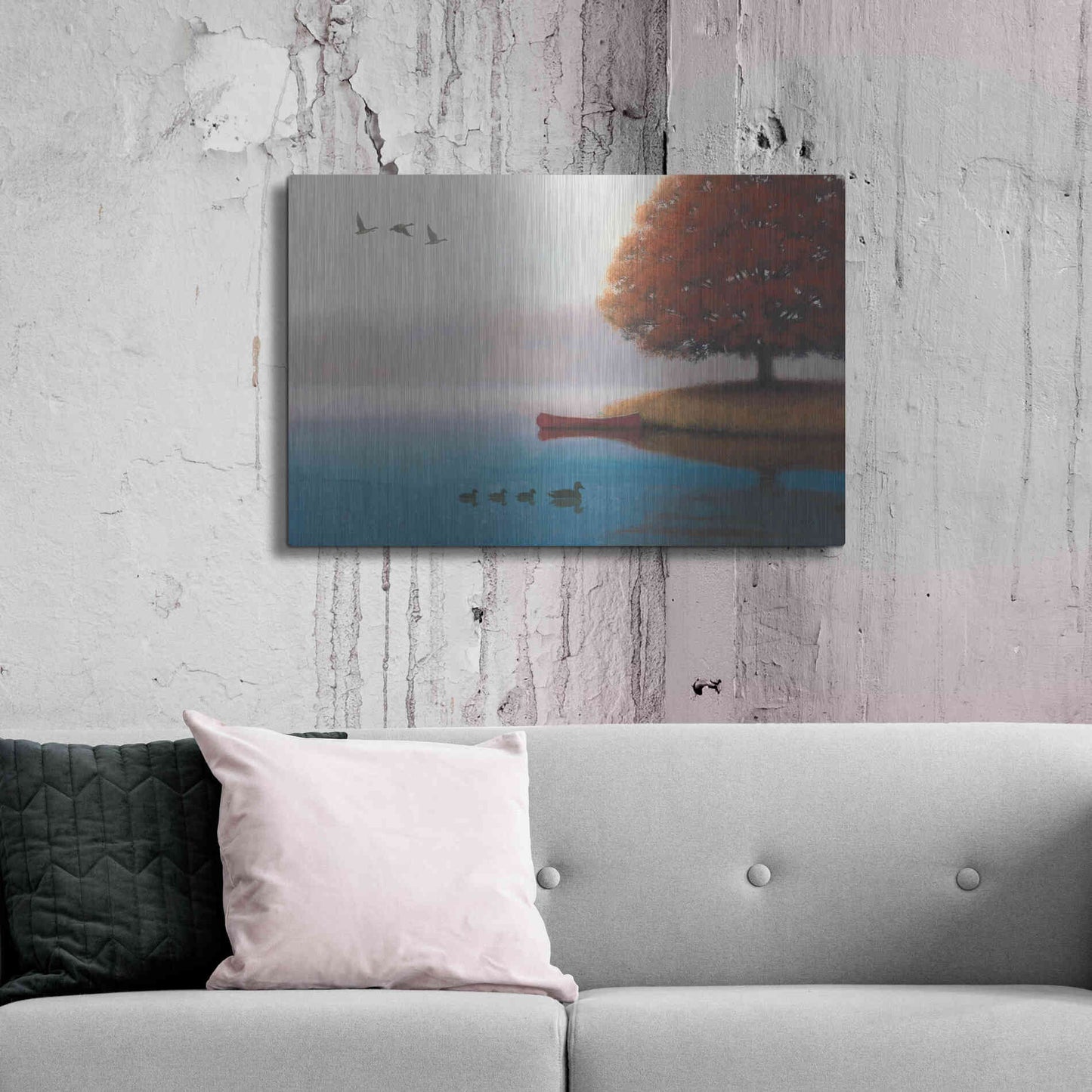 Luxe Metal Art 'Early in the Morning' by James Wiens, Metal Wall Art,36x24