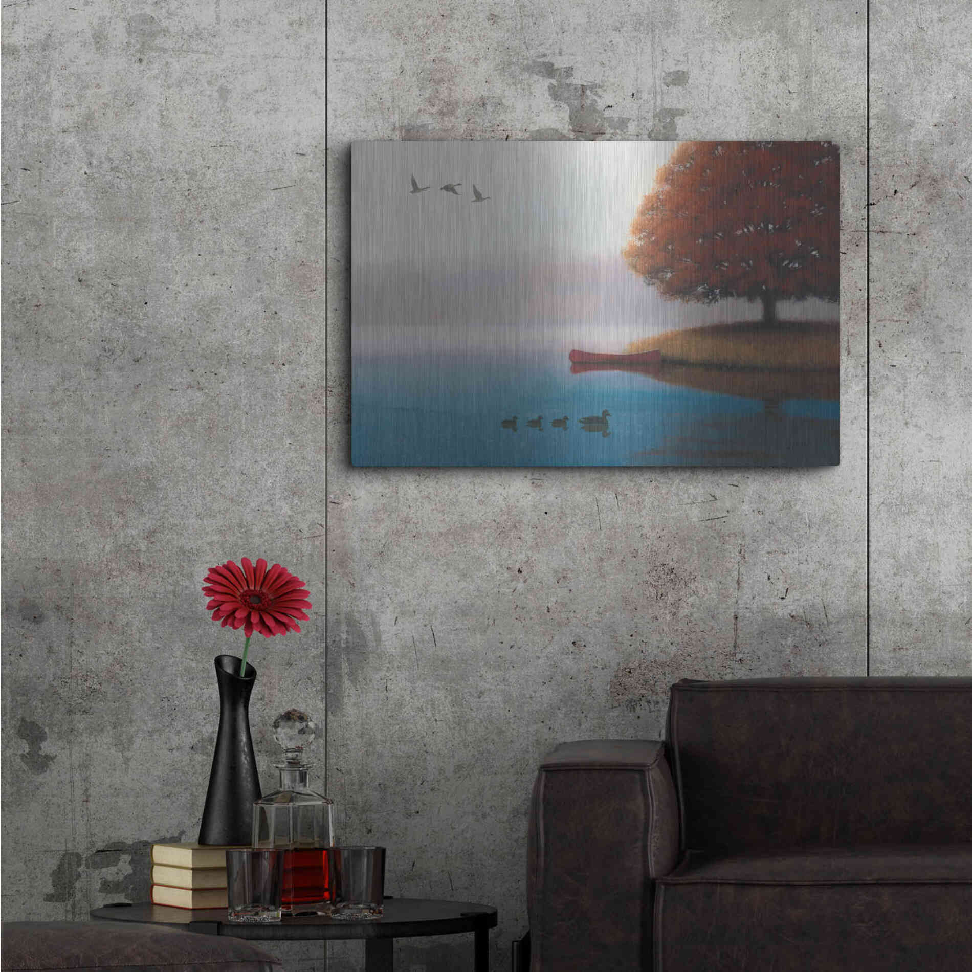 Luxe Metal Art 'Early in the Morning' by James Wiens, Metal Wall Art,36x24