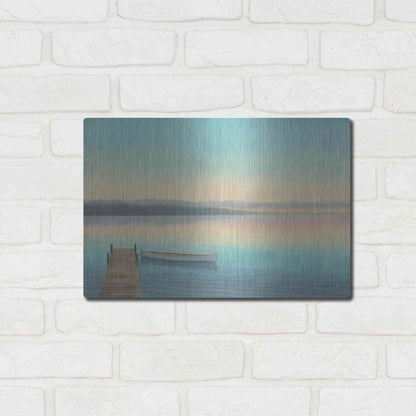 Luxe Metal Art 'Zen Canoe I' by James Wiens, Metal Wall Art,16x12