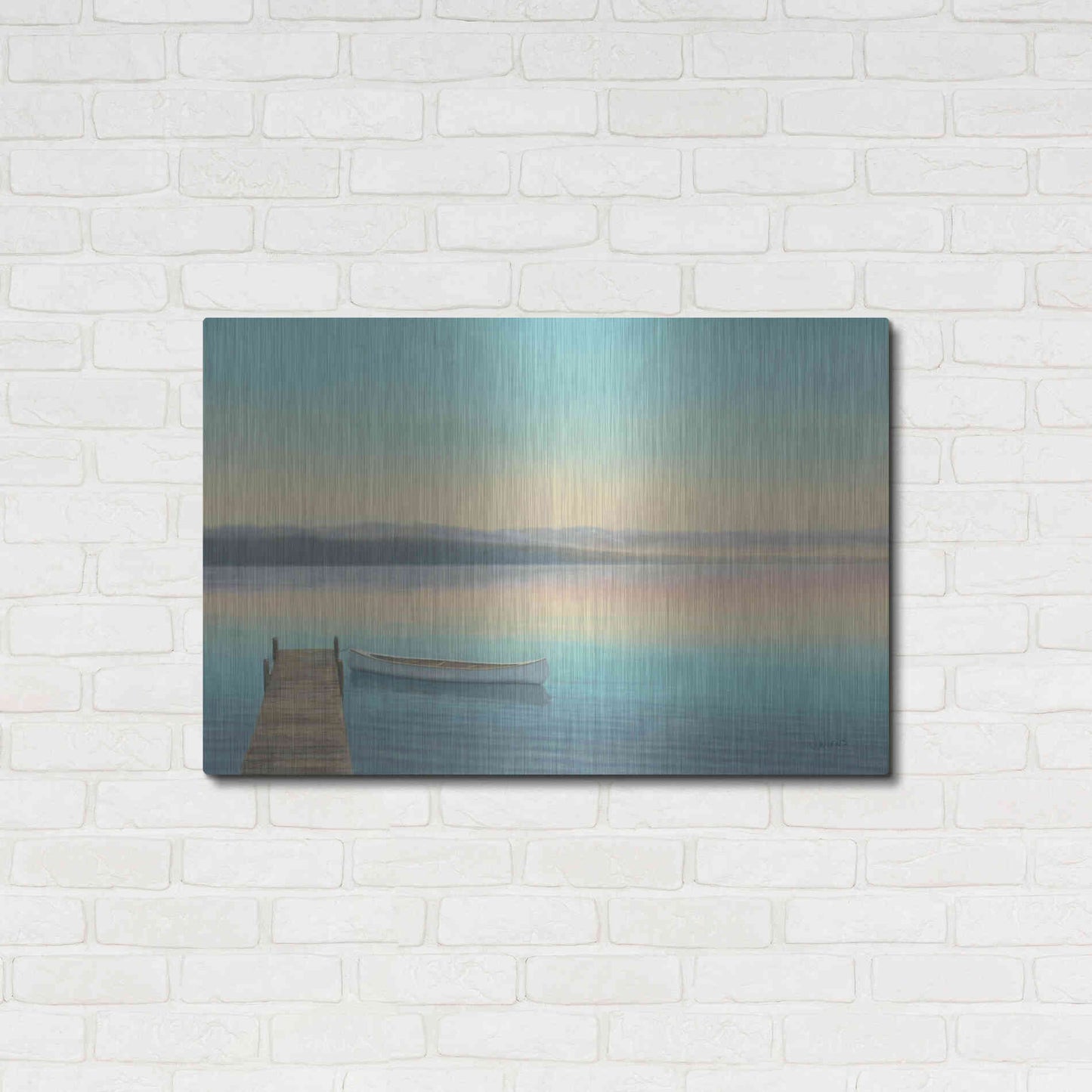 Luxe Metal Art 'Zen Canoe I' by James Wiens, Metal Wall Art,36x24