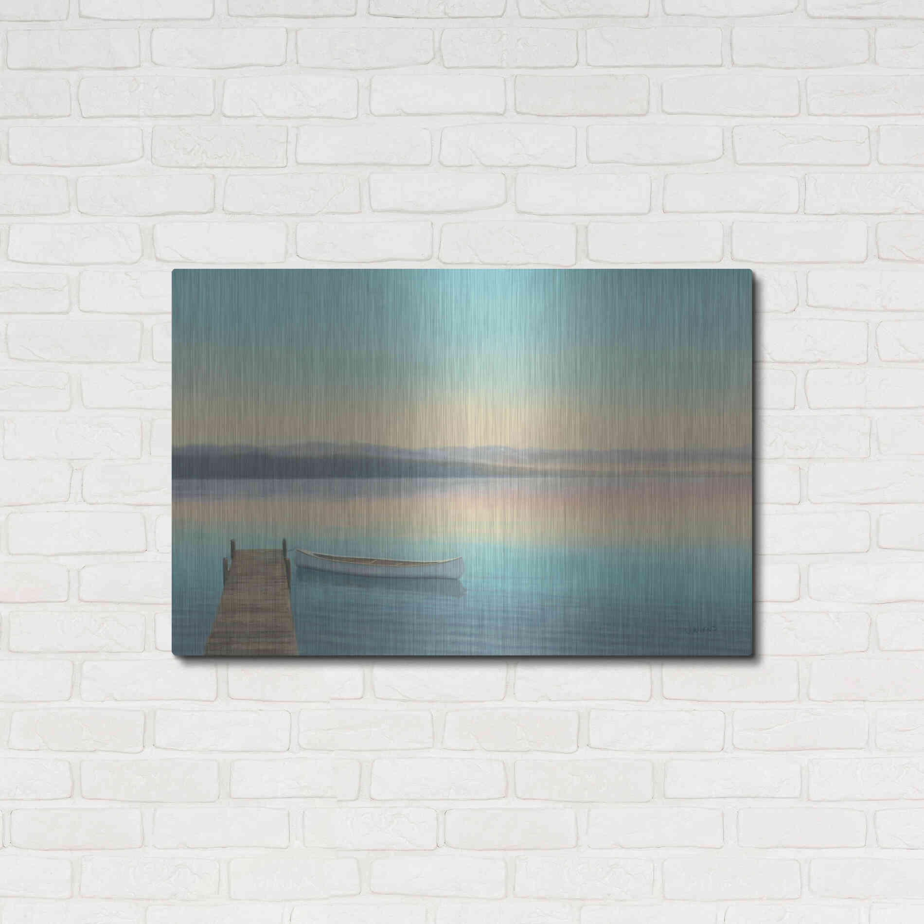 Luxe Metal Art 'Zen Canoe I' by James Wiens, Metal Wall Art,36x24