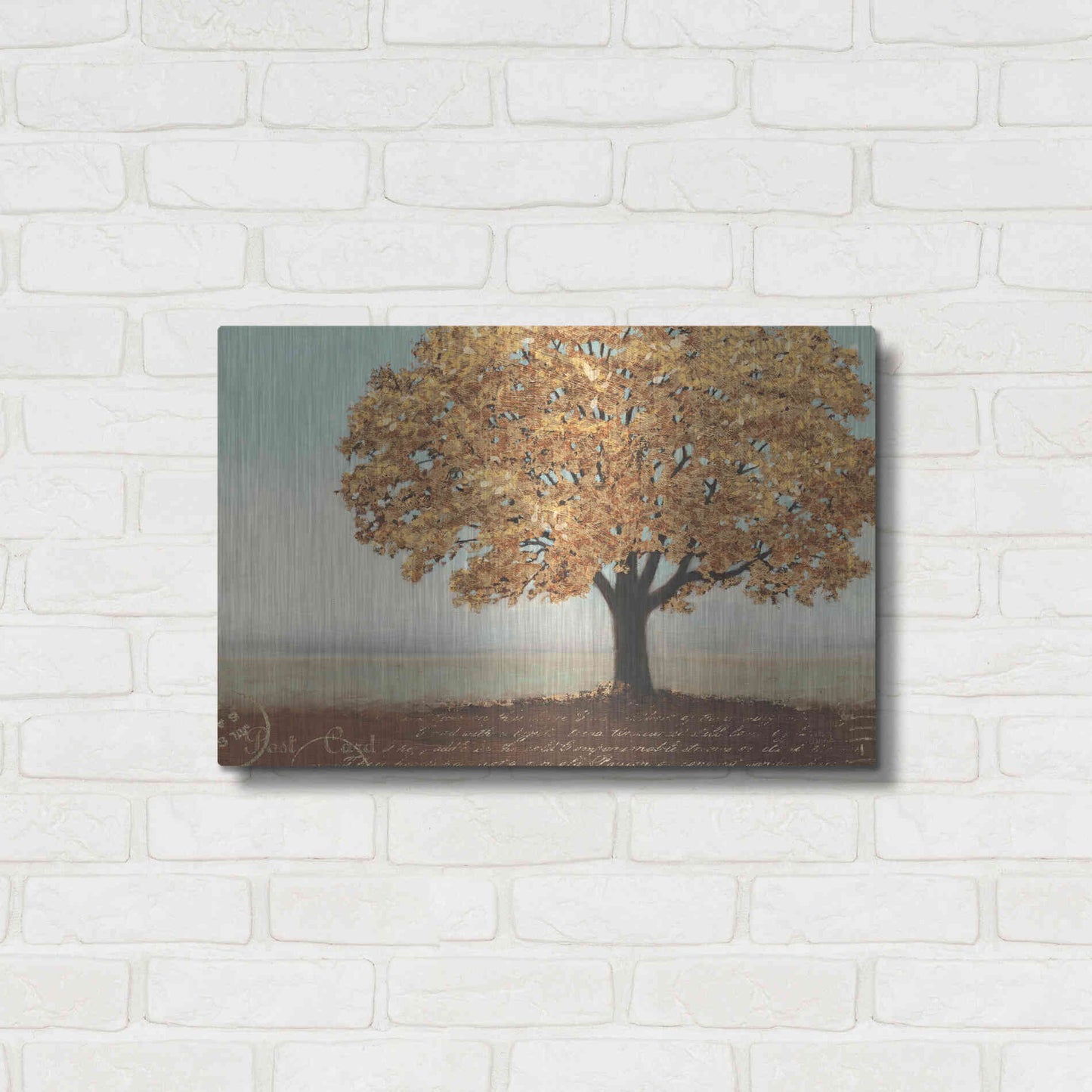 Luxe Metal Art 'Gold Reflections I' by James Wiens, Metal Wall Art,24x16