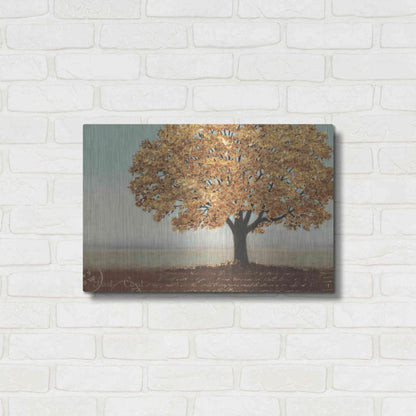 Luxe Metal Art 'Gold Reflections I' by James Wiens, Metal Wall Art,24x16