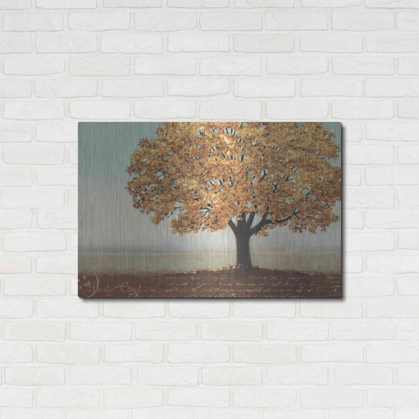 Luxe Metal Art 'Gold Reflections I' by James Wiens, Metal Wall Art,36x24