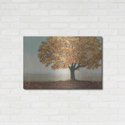 Luxe Metal Art 'Gold Reflections I' by James Wiens, Metal Wall Art,36x24