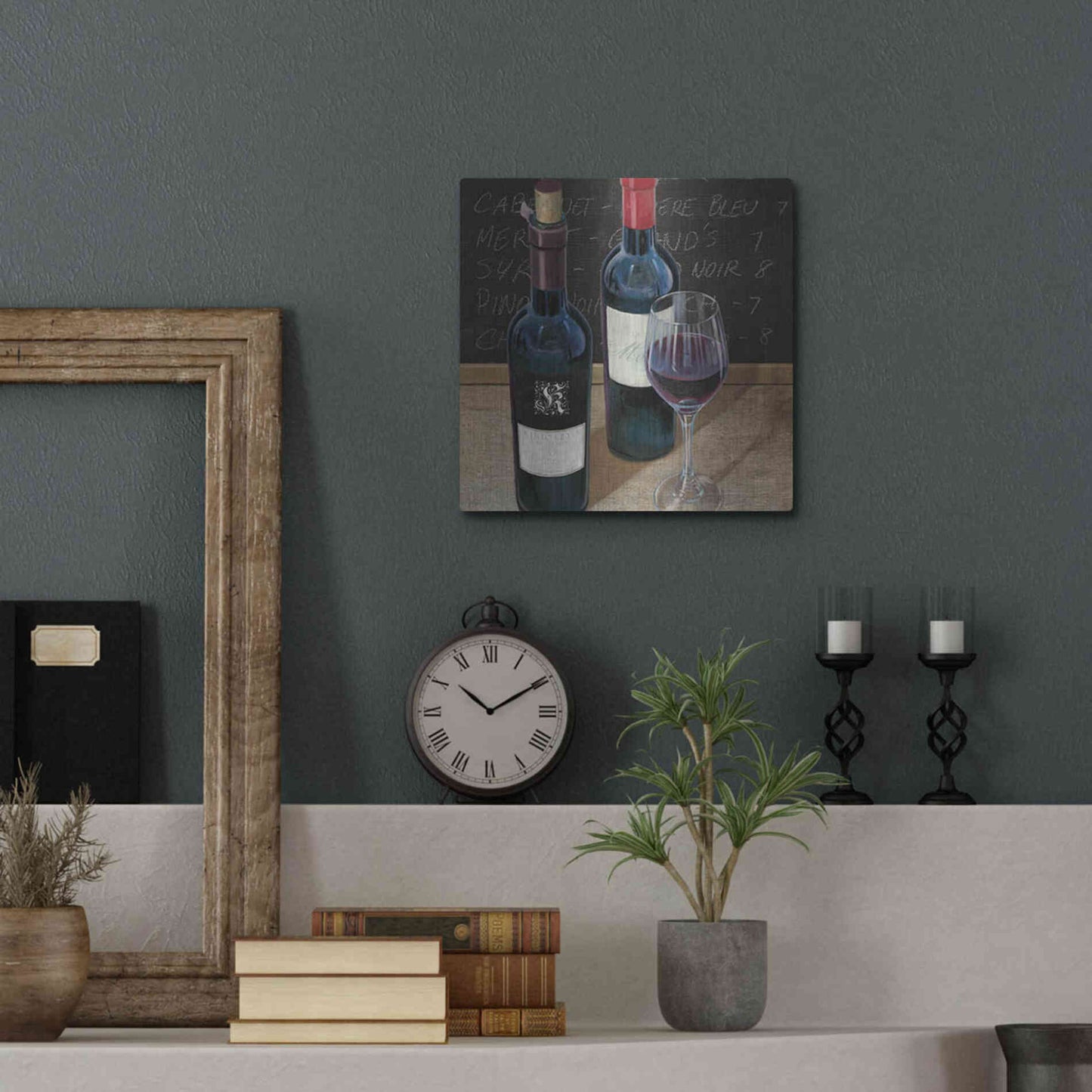 Luxe Metal Art 'Wine Spirit II' by James Wiens, Metal Wall Art,12x12