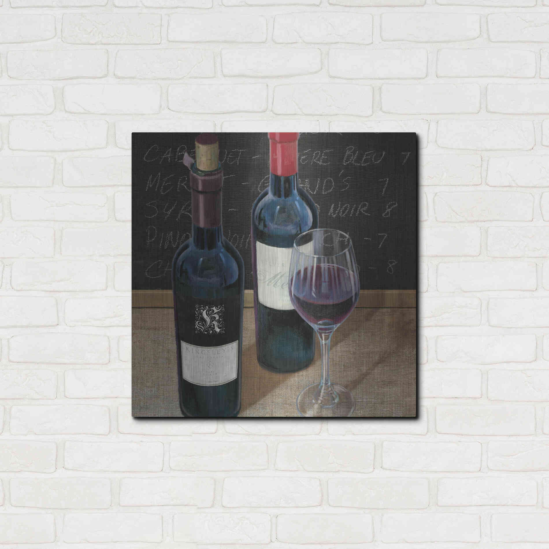 Luxe Metal Art 'Wine Spirit II' by James Wiens, Metal Wall Art,24x24