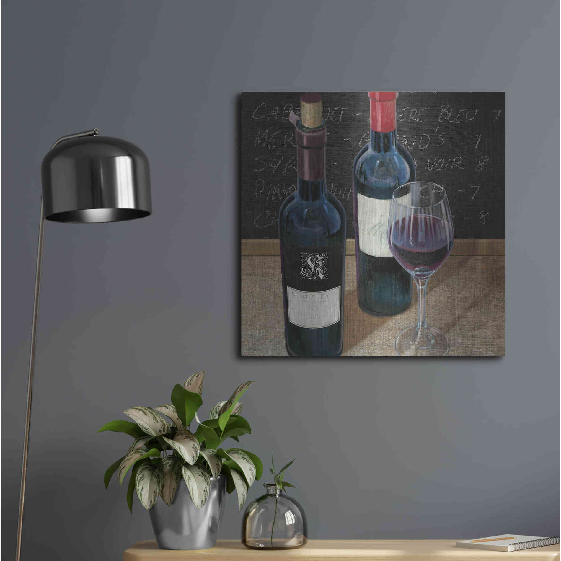Luxe Metal Art 'Wine Spirit II' by James Wiens, Metal Wall Art,24x24